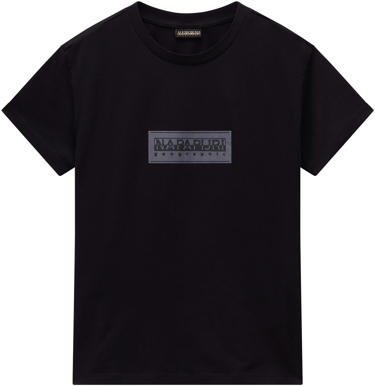 Napapijri Kurzarmshirt "S-BOX LOGO SS W 1 A69 LANGOUSTINO A69" mit Rundhalsausschnitt, aus Baumwolle in Single Jersey, Regular Fit