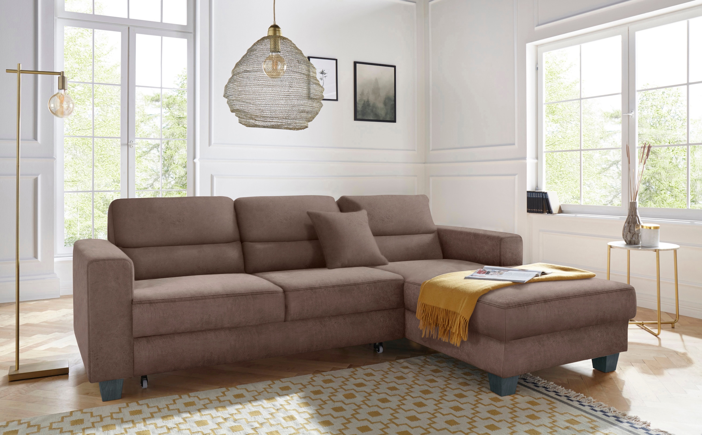 TRENDMANUFAKTUR Ecksofa "Chamber, zeitlos & modern, hoher Sitzkomfort, Brei günstig online kaufen