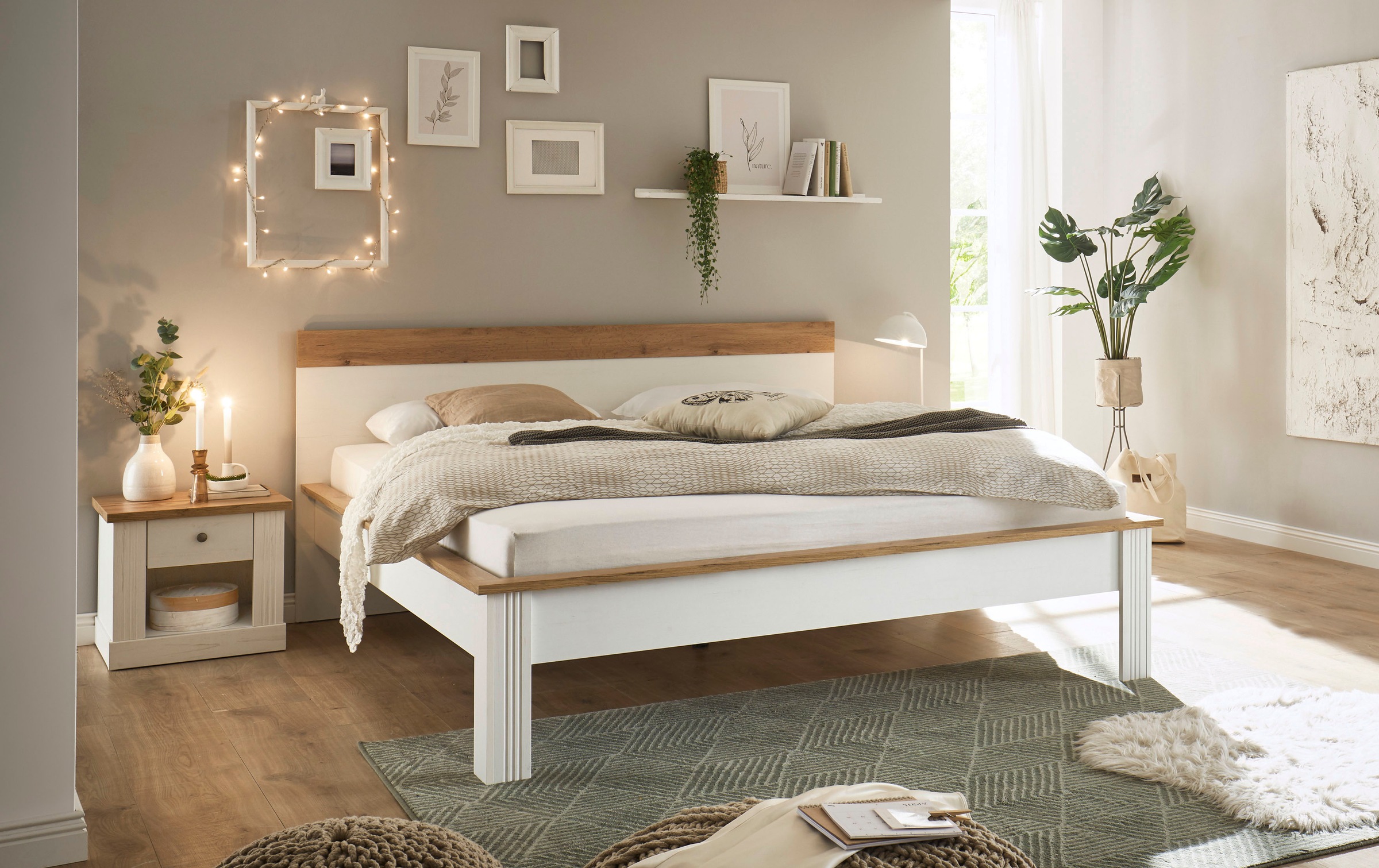 OTTO home Schlafzimmer-Set "Westminster" Bett Liegefläche 180/200cm und 2 N günstig online kaufen