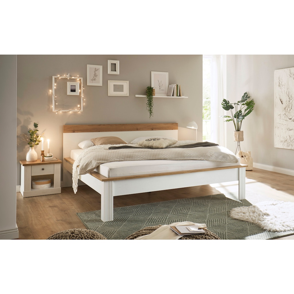 Home affaire Schlafzimmer-Set »Westminster«, Bett Liegefläche 180/200cm und 2 Nachtkommoden