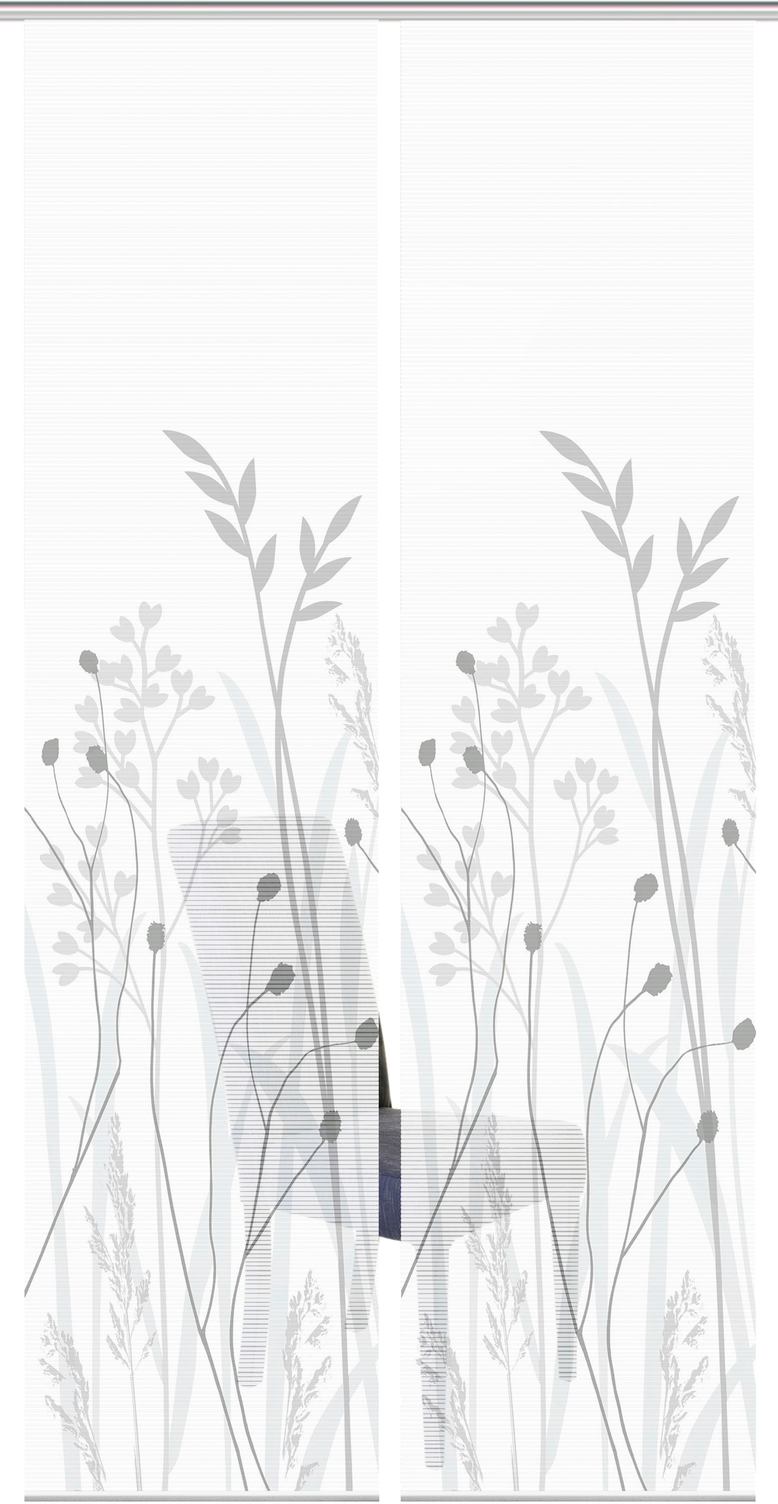 Vision S Schiebegardine »GRASIL 2er SET«, (2 St.), Bambus-Optik, Digital bedruckt