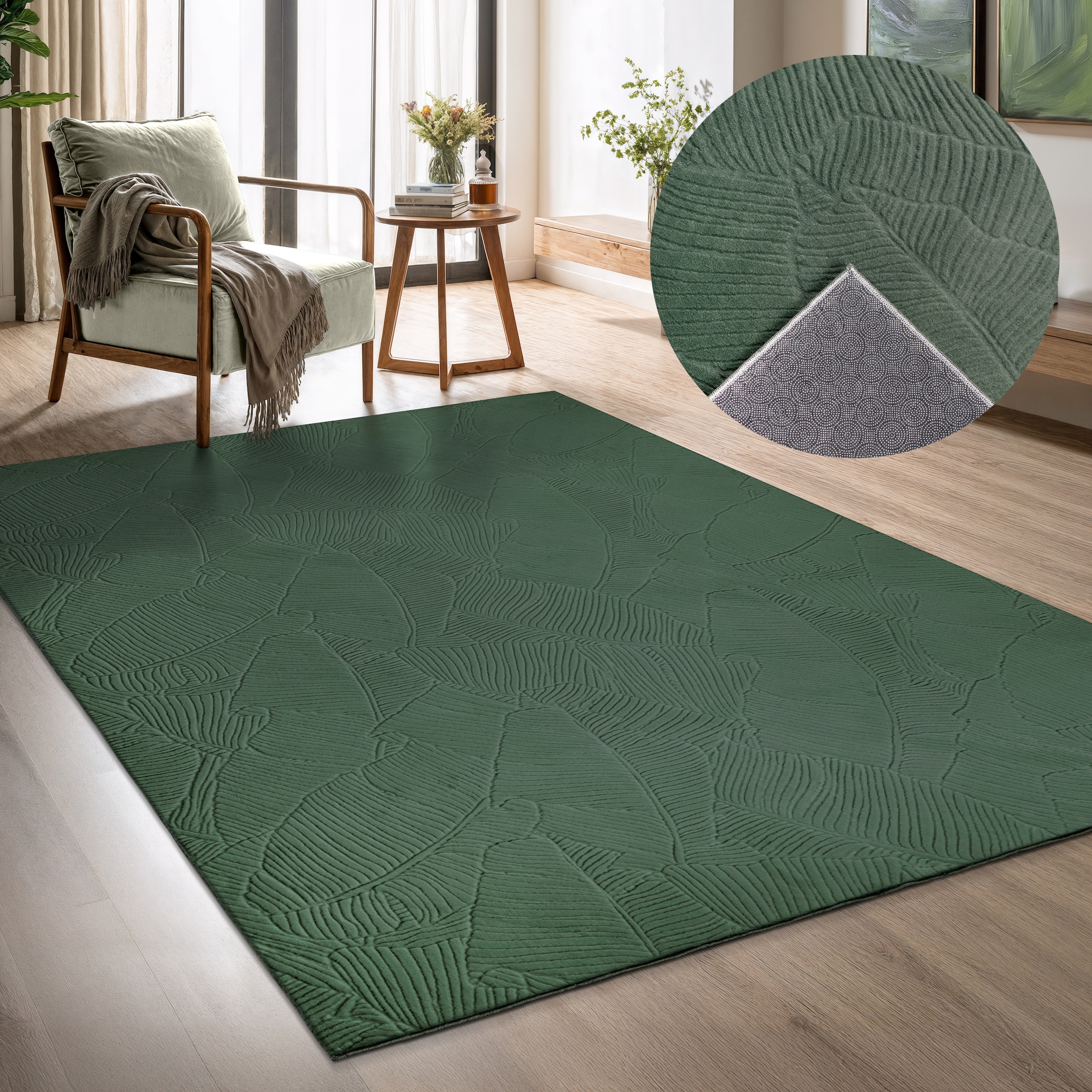 OTTO home Teppich "Sveaa" rechteckig 8 mm Höhe mit Anti-Rutsch-Rücken und 3 günstig online kaufen