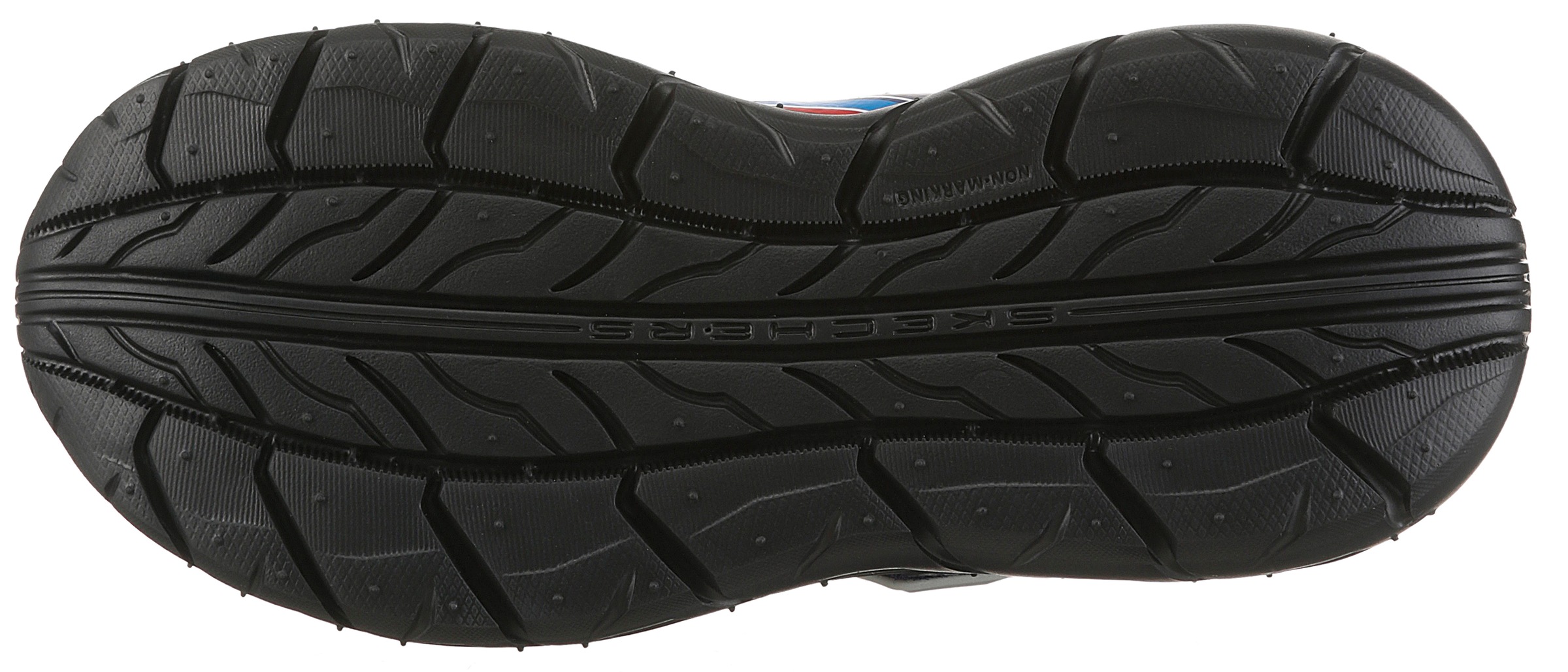 Sneaker SKECHERS "SKECH TRACKS", Mädchen, Gr. 33, bunt (blau, multifarben), Lederimitat, Textil, kontrastfarbene Details, Schuhe Sneaker, Sneaker, Freizeitschuh mit Rennwagen, Größenschablone zum Download 3