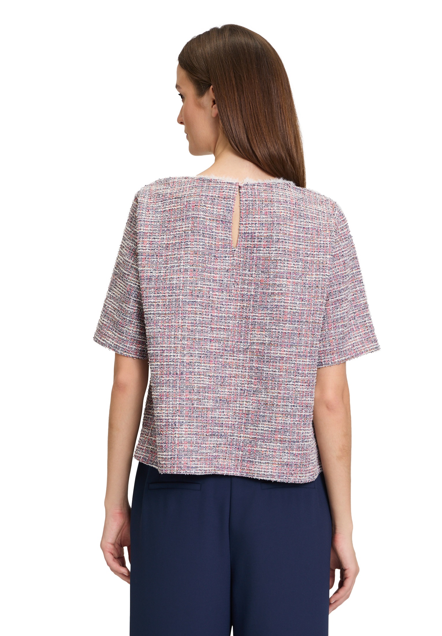 Betty&Co Kurzarmshirt »Betty & Co Damen Sweatshirt mit Struktur«, (1 tlg.), Material