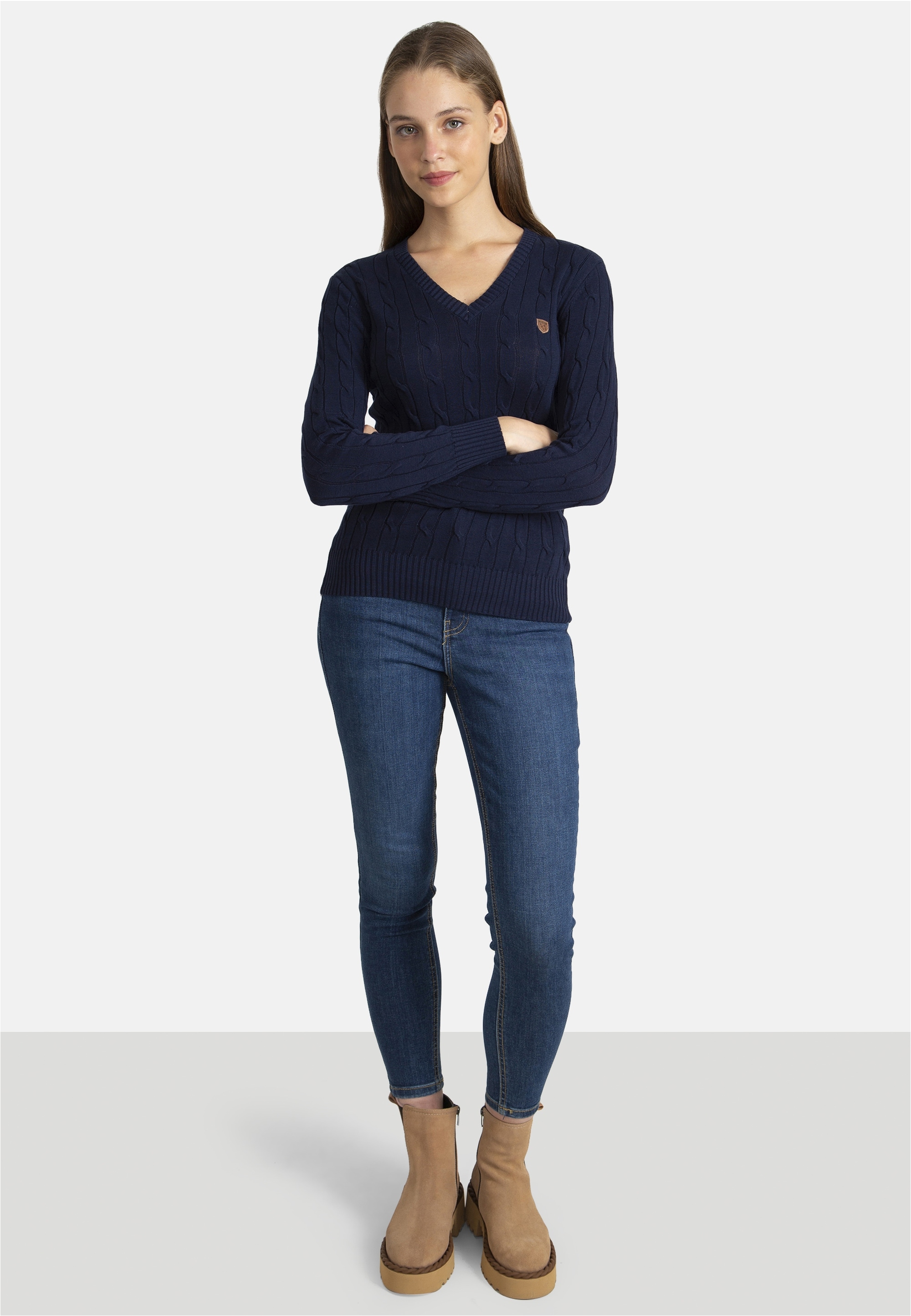SIR RAYMOND TAILOR Strickpullover »Frenze«, (1 tlg.), mit klassischem V-Ausschnitt
