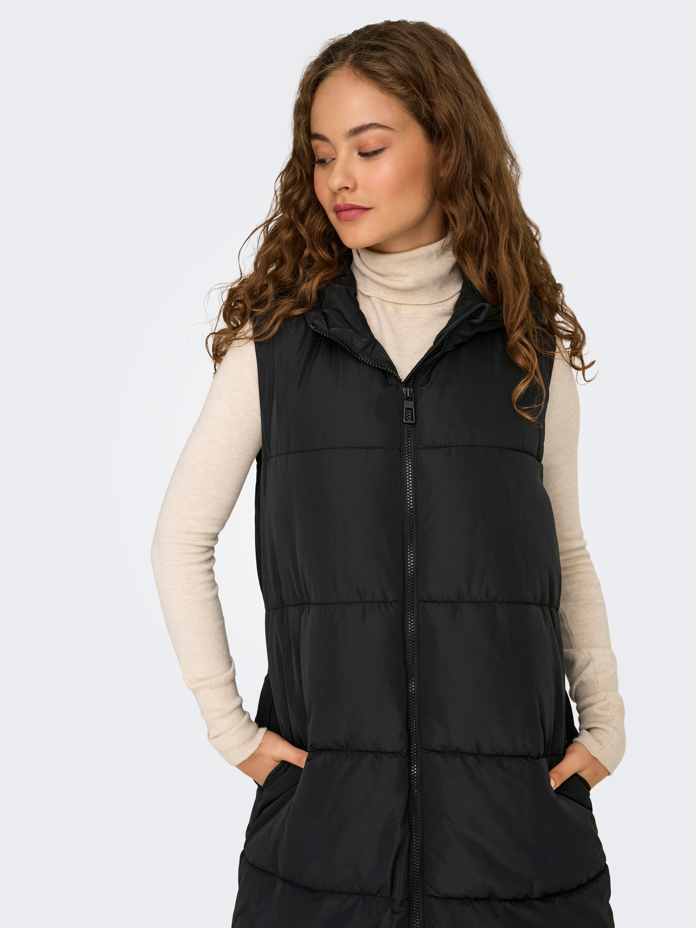 ONLY Steppweste "ONLALINA LONG WAISTCOAT OTW NOOS" günstig online kaufen