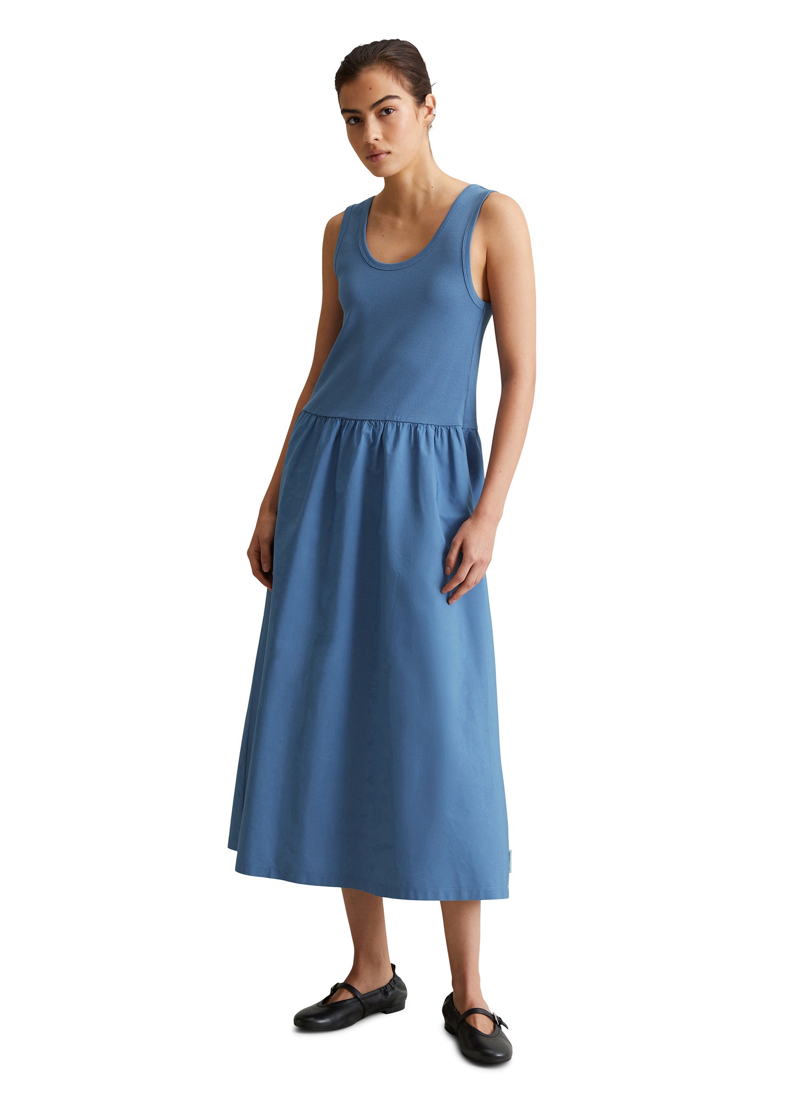 Marc O'Polo DENIM Jerseykleid »mit Baumwoll-Popelinerock«