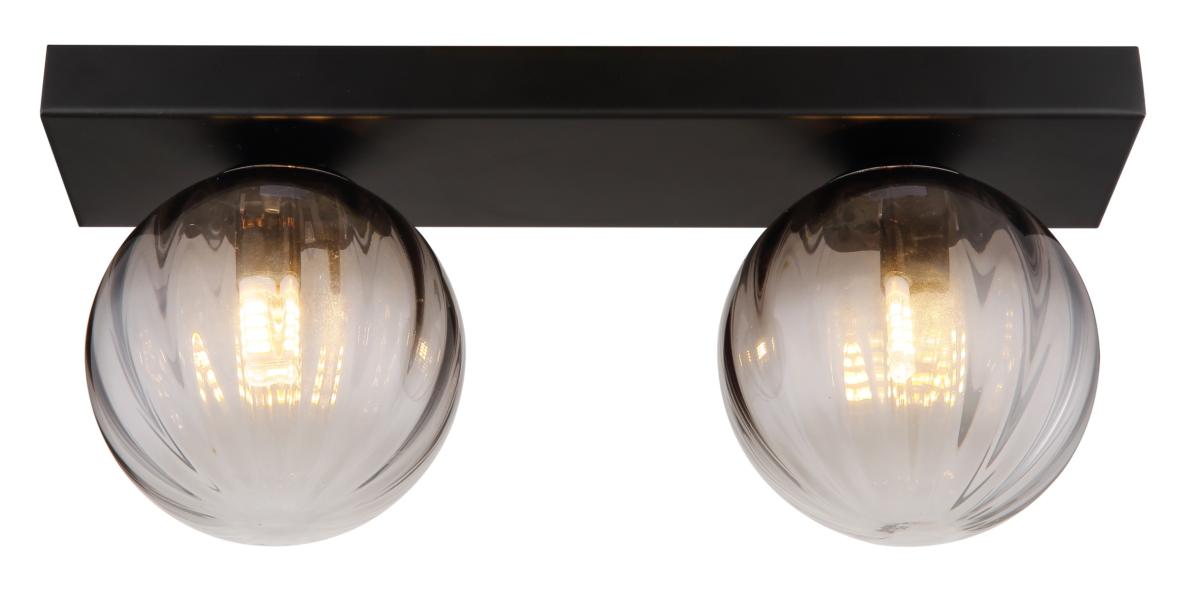 GLOBO LIGHTING Wandleuchte »DALLERTA«, Leuchtmittel G9 | ohne Leuchtmittel, Wandlampe/Metall/Glas rauchfarben/Wohnzimmer/Flur/rund/klar verlaufend