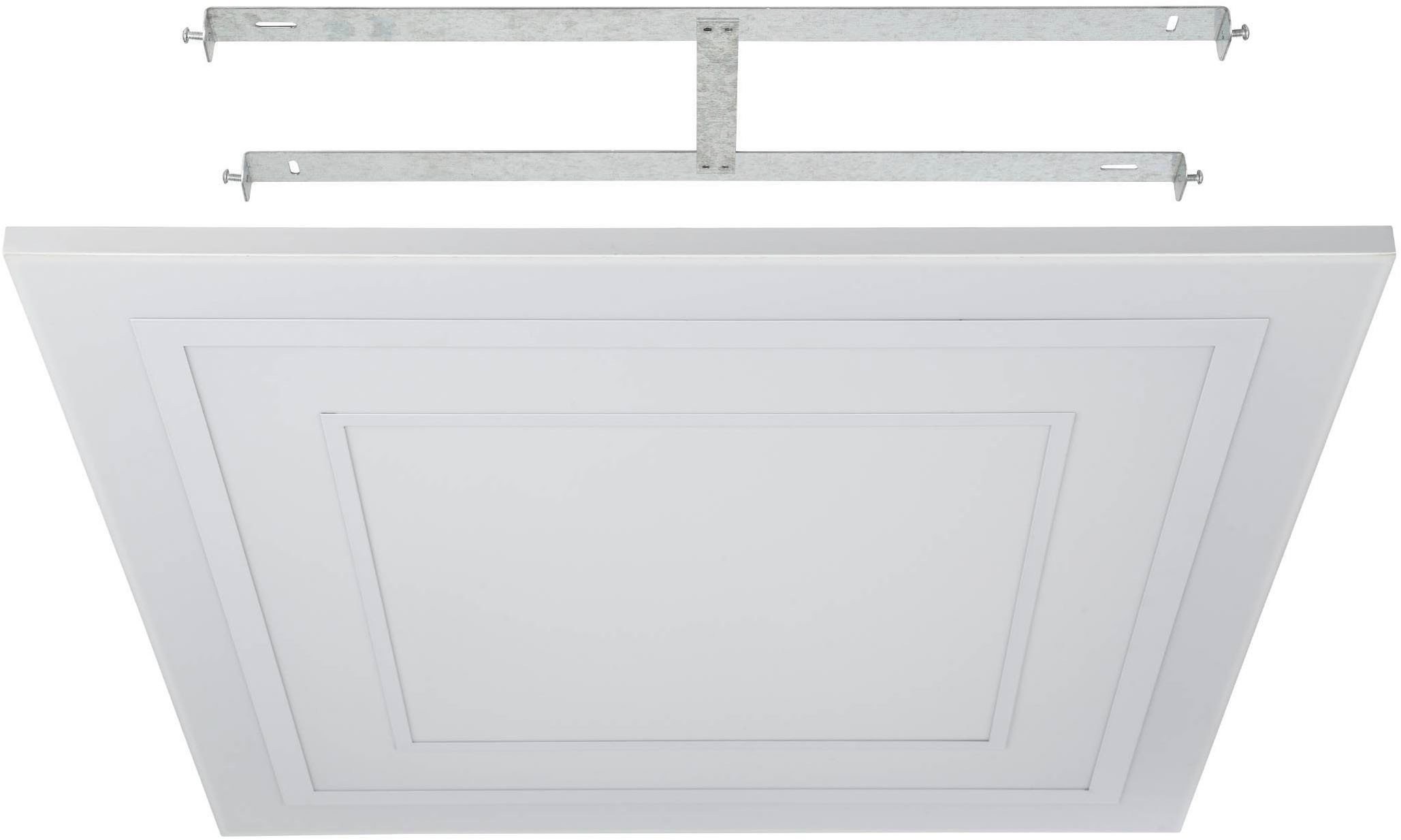 EGLO Deckenleuchte »Albarca Deckenlampe rahmenlos, inkl. Fernbedienung, Deckenleuchte« LED-Modul 1 Stk. Kaltweiß | RGB Wand-/Deckenleuchte - L58,8 x B58,8 x H6,9 cm - weiß - 29W inkl.