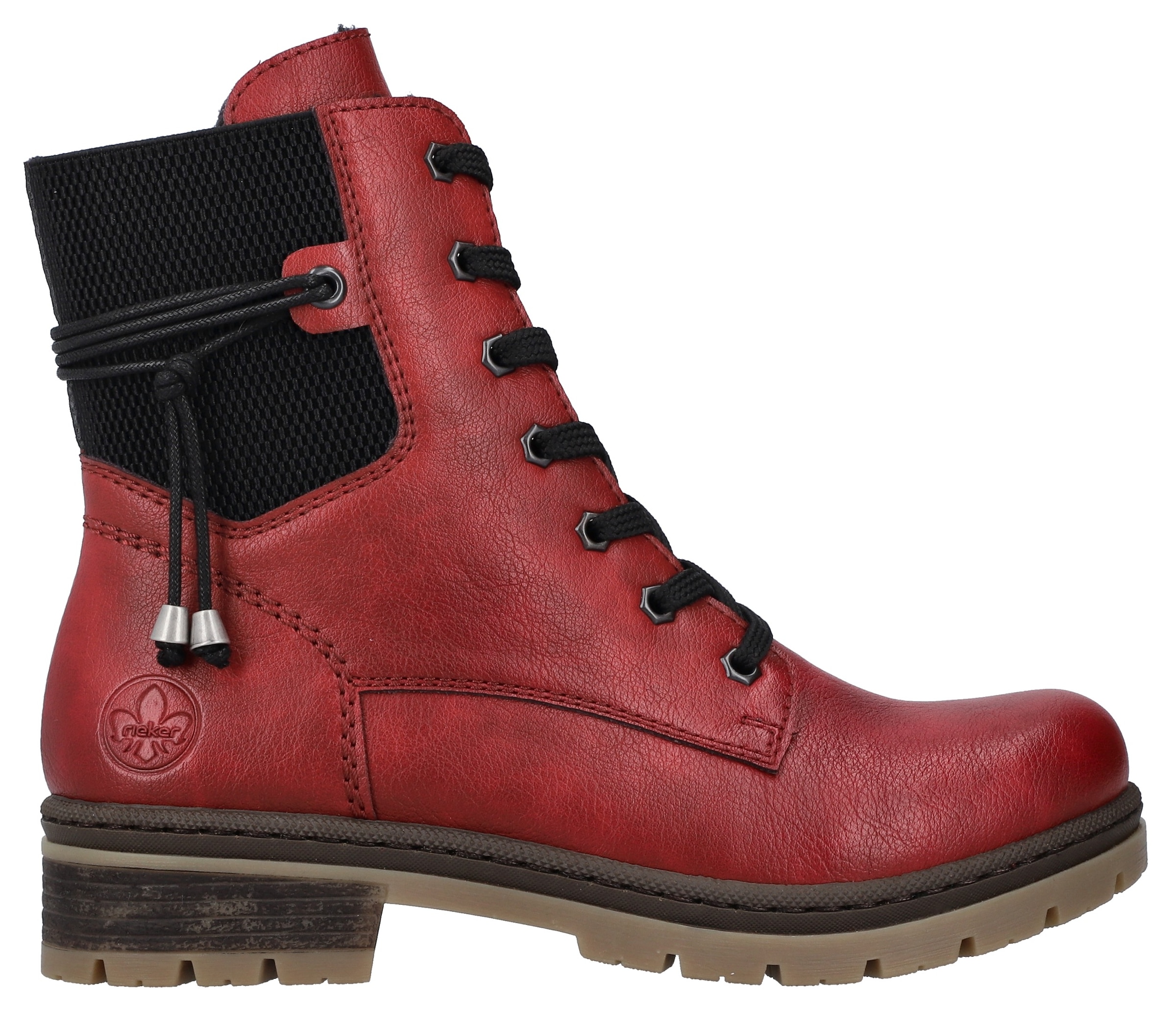 Rieker Winterstiefelette, Schnürboots, Stiefelette, Blockabsatz, mit Warmfutter