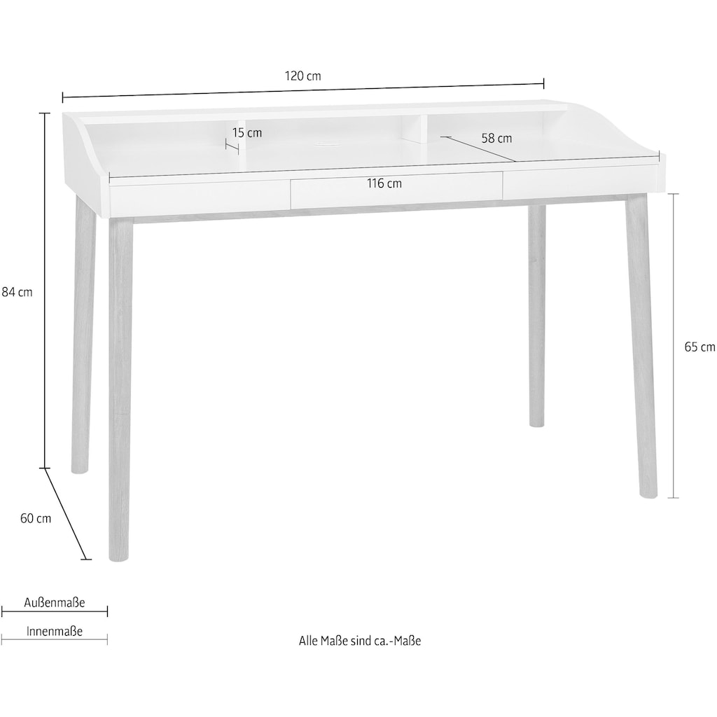 Woodman Schreibtisch »Lene«, im skandinavian Design