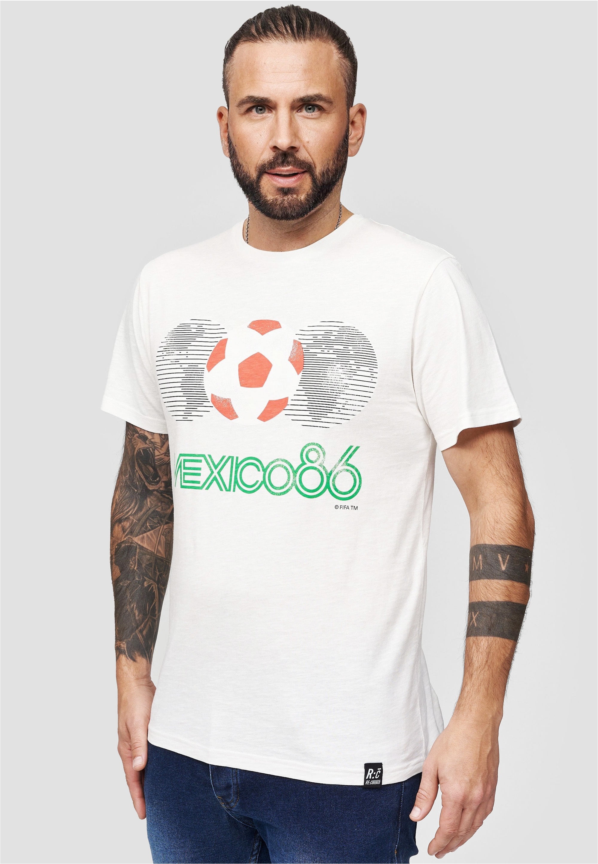 Recovered T-Shirt »FIFA World Cup 1986«, im zeitlosen Design