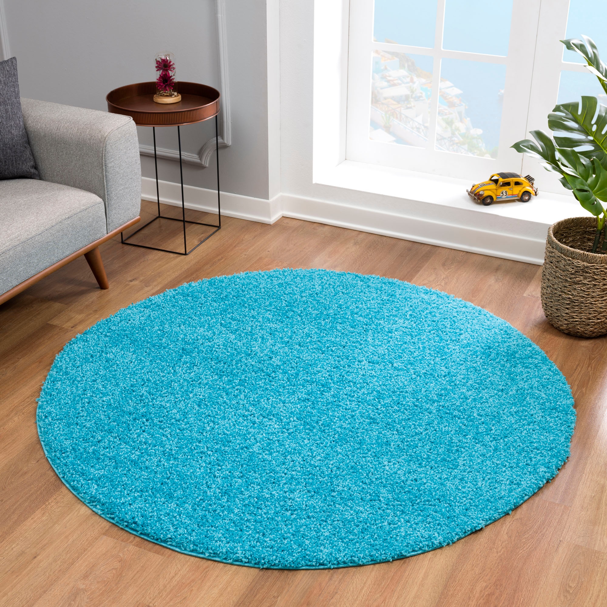 Sanat Hochflor-Teppich »LOCA«, rund, 30 mm Höhe, Wohnzimmer, Langflor, Shaggy, Schlafzimmer