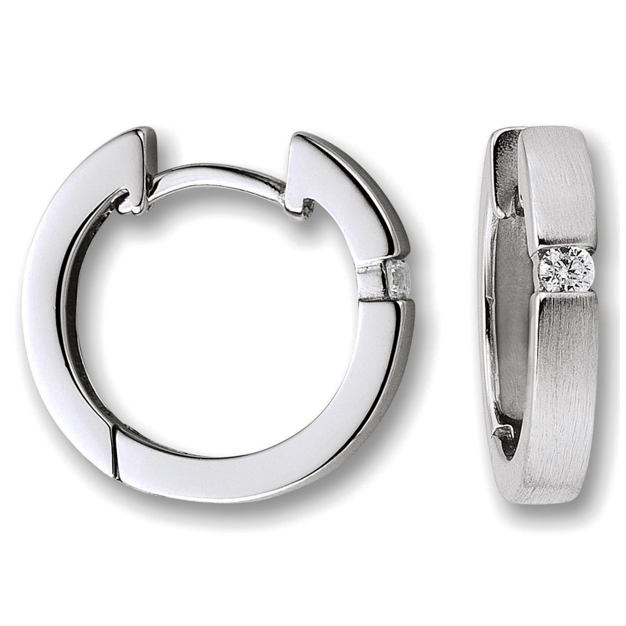 ONE ELEMENT Paar Creolen »Zirkonia Ohrringe Creolen aus 925 Silber Ø 2,7 x 15,7 mm«, Damen Silber Schmuck
