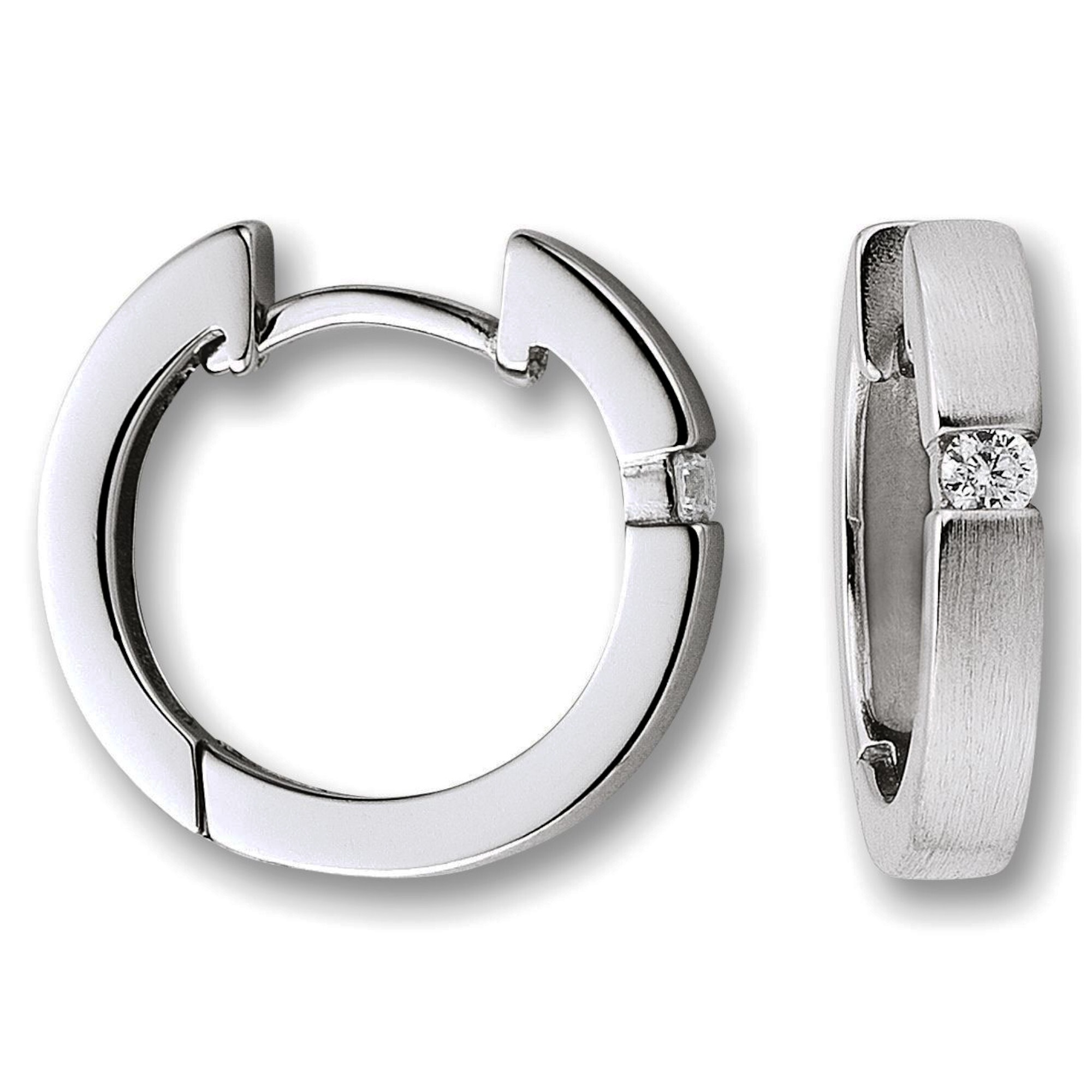 Paar Creolen ONE ELEMENT "Zirkonia Ohrringe Creolen aus 925 Silber Ø 2,7 x 15,7 mm", silber, Ohrringe, Damen, Damen,mit Zirkonia, Silber 925 (Sterlingsilber), Bedeutungsvoll & zeitlos – ein Begleiter mit Persönlichkeit