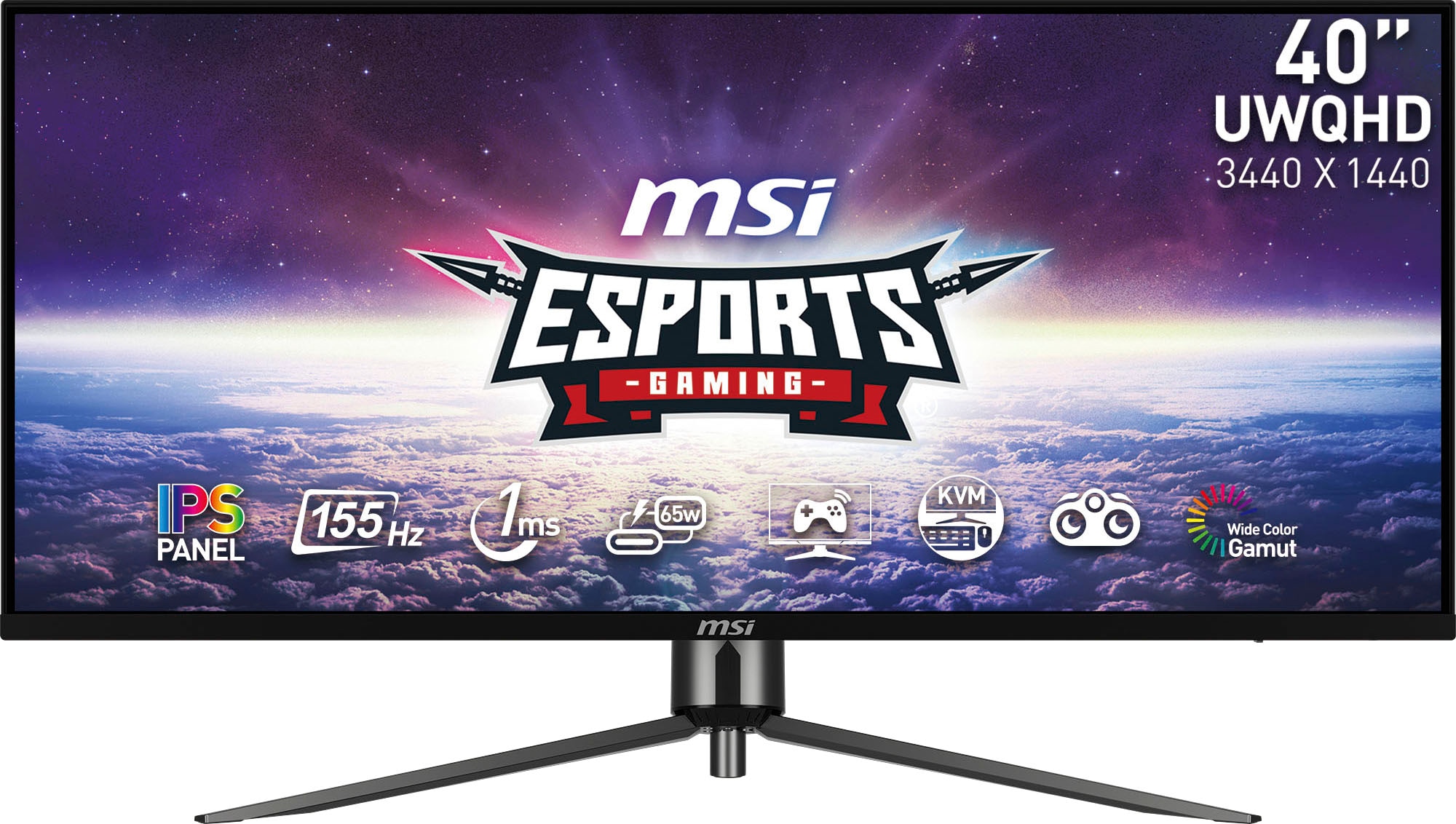 MSI Gaming-LED-Monitor »MAG401QR«, 102 cm/40 Zoll, 3440 x 1440 px, UWQHD, 1 ms Reaktionszeit, 155 Hz, 3 Jahre Herstellergarantie, USB-C