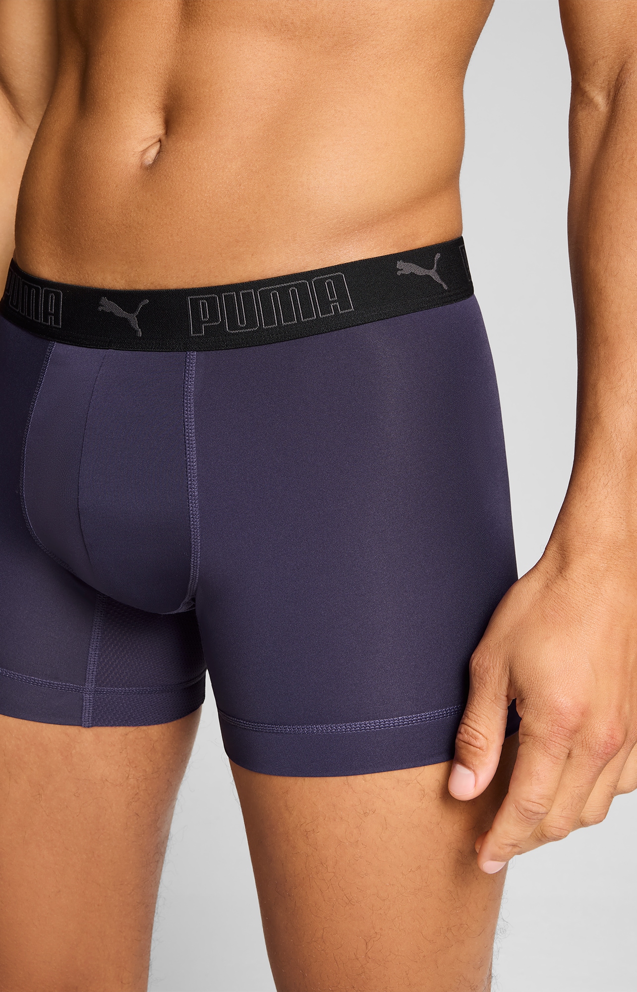 PUMA Boxershorts »PUMA MEN SPORT MICROFIBER BOXERS 2P« mit Logo-Bund