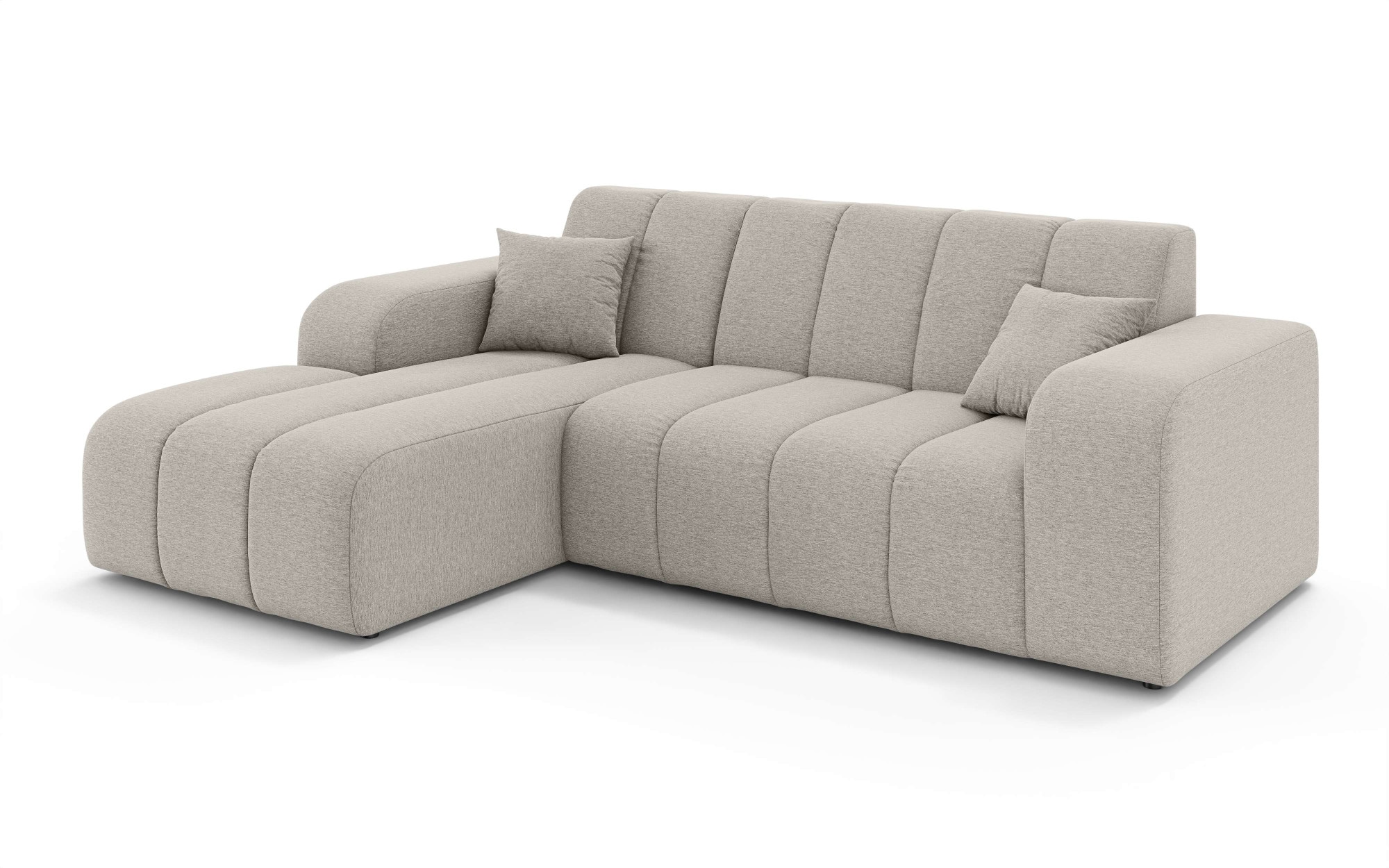 INOSIGN Ecksofa »CASSY L-Form, Schlafsofa mit Bettkasten, Maße B/T/H: 245/165/88 cm«, mit 2 Rückenkissen, Recamiere rechts oder links bestellbar