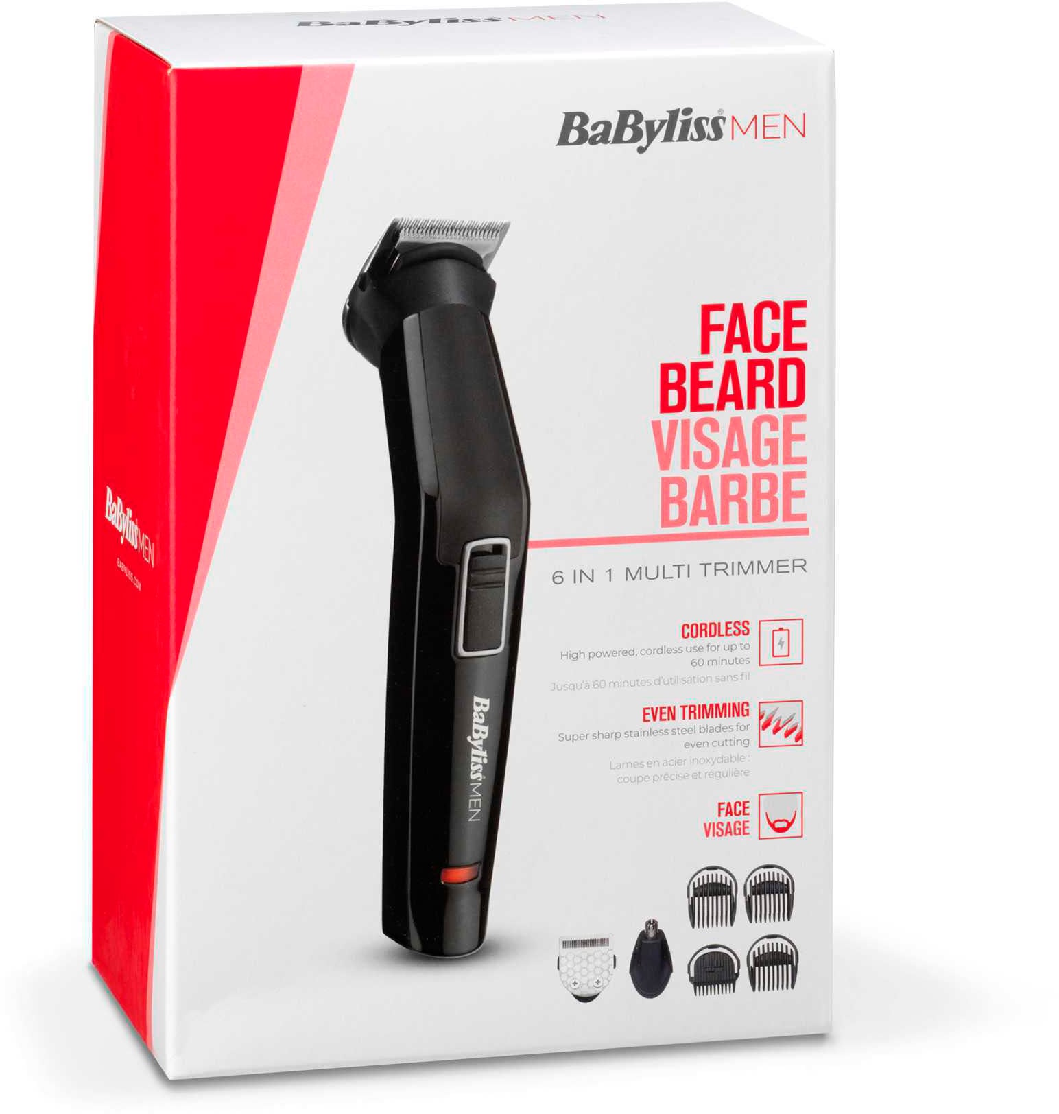 BaByliss Aufsätze, Multifunktionstrimmer | »MT725E auf & MEN«, Ohrenhaar 6 BAUR für Nasen- Bart, Augenbrauen, Raten