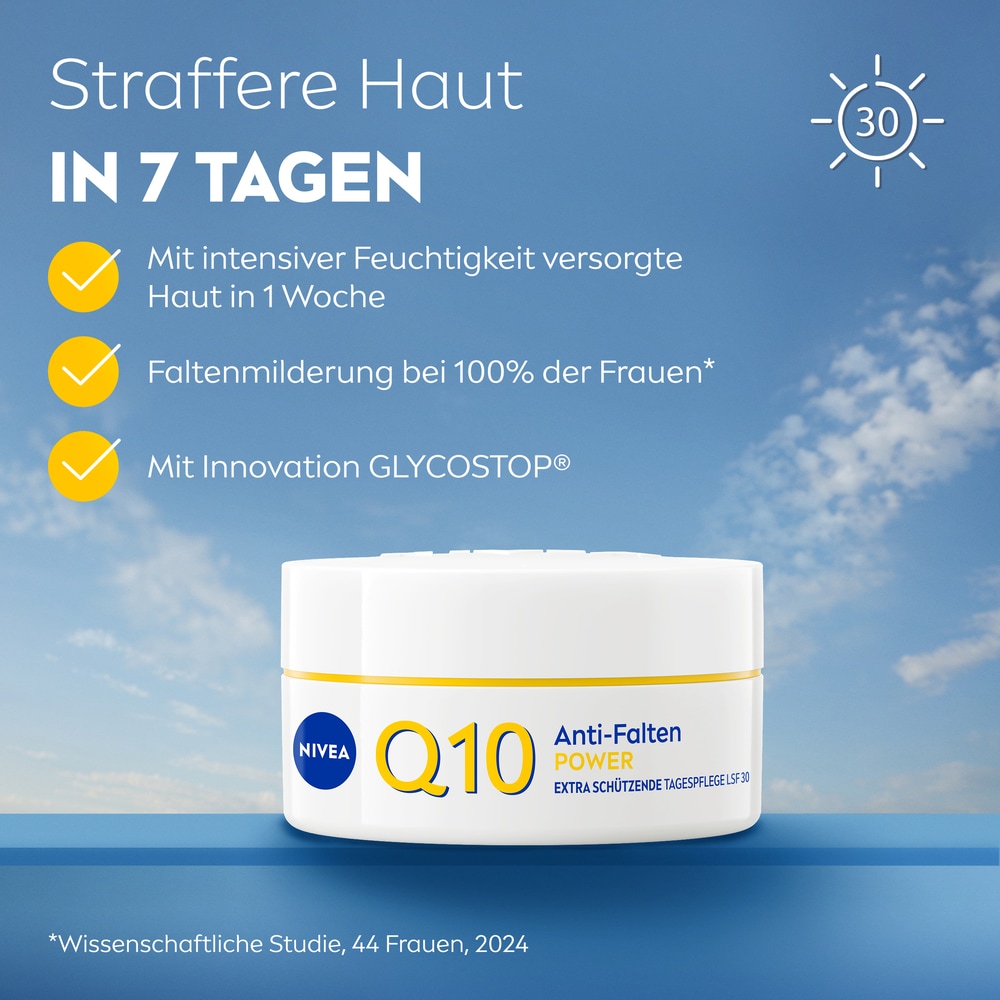 Nivea Tagescreme »Q10 Anti-Falten Power Schützende Tagespflege LSF 30« strafft, regeneriert und spendet Feuchtigkeit