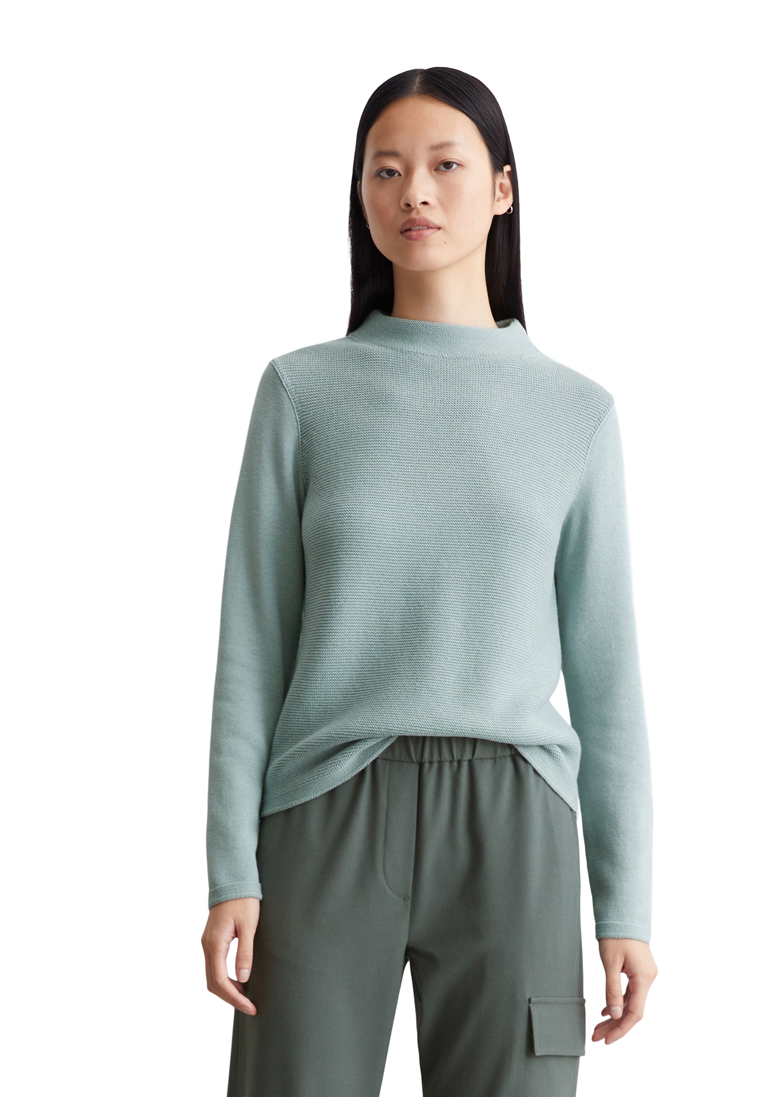 Marc O'Polo Stehkragenpullover aus Organic Cotton günstig online kaufen