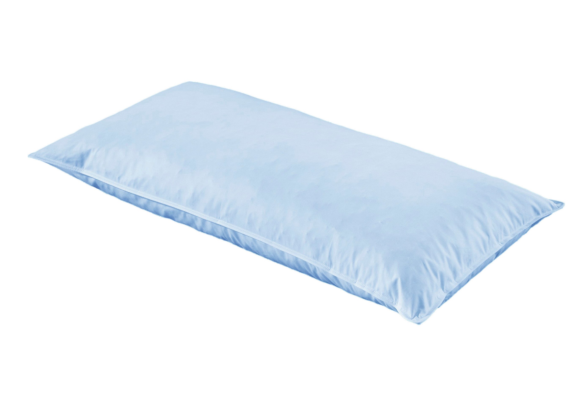 Federkissen OTTO KELLER, B:80cm L:40cm, blau, Bezug: 100% Baumwolle. Füllung: 85% Gänsefeder, 15% Gänsedaunen, Kopfkissen, "Kopfkissen & Dekokissen,