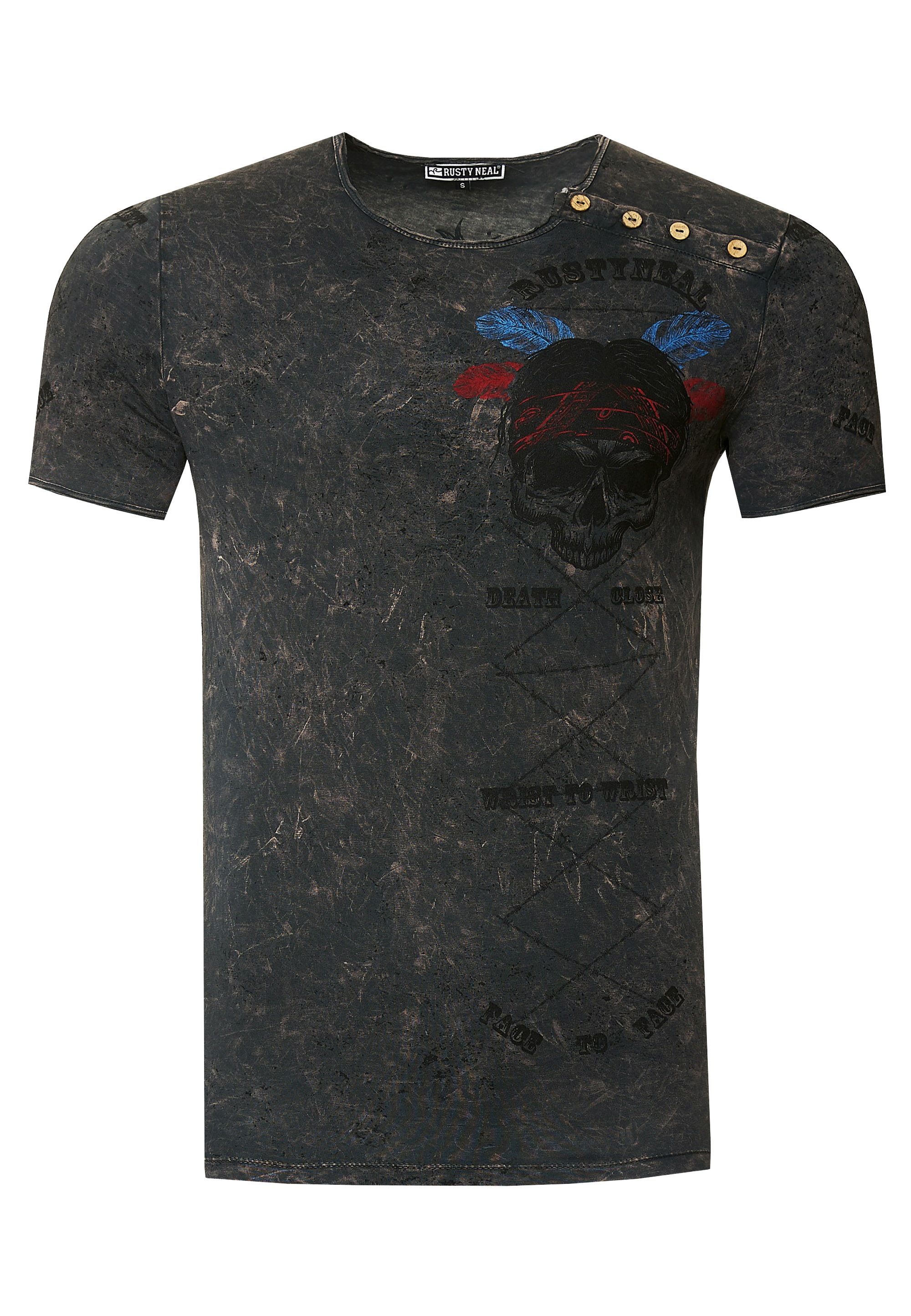 Thumbnail - Rusty Neal T-Shirt, mit verwaschenem Print