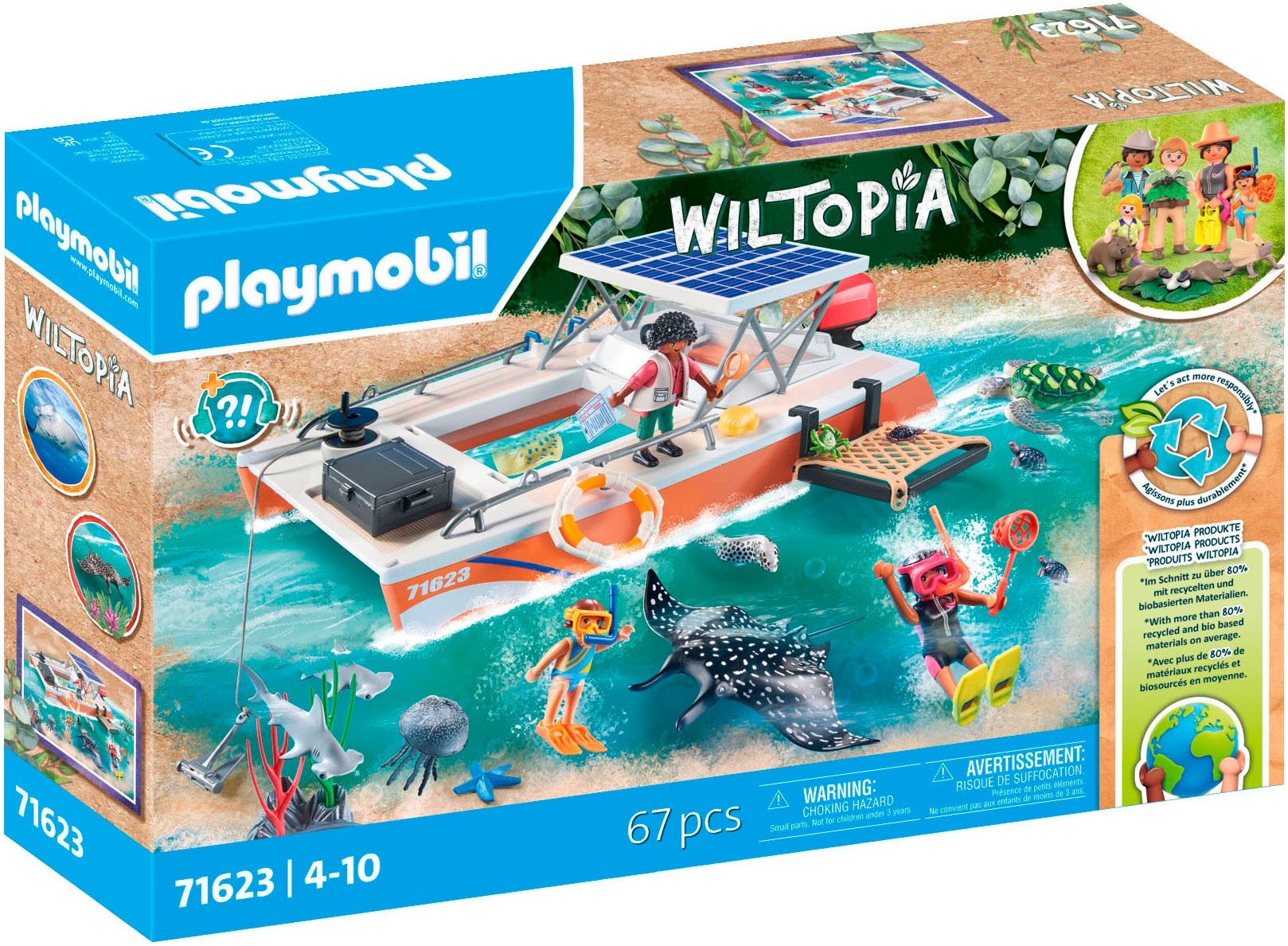 Playmobil® Konstruktions-Spielset »Korallenriff Plattform (71623), Wiltopia« Made in Europe