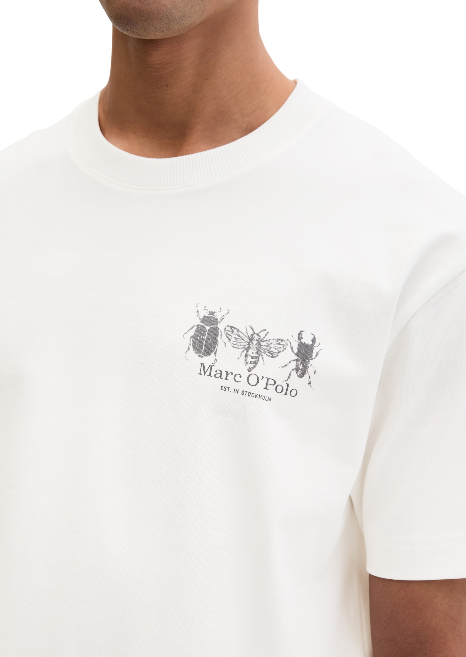 Marc O'Polo T-Shirt »mit beidseitigen Insektenprints«