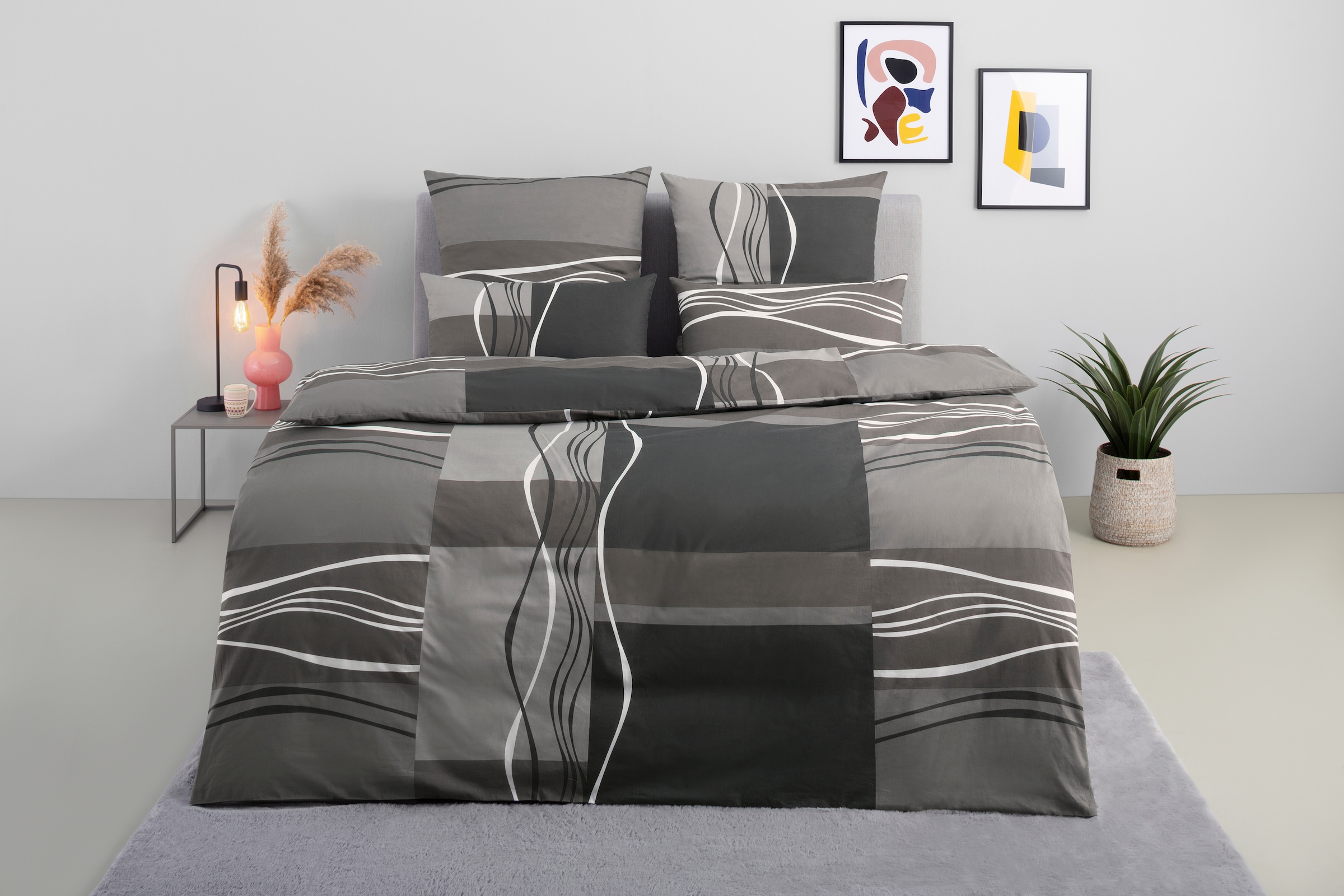 OTTO home Bettwäsche "Kelian" 3 tlg. in verschiedenen Qualitäten, gemustert günstig online kaufen