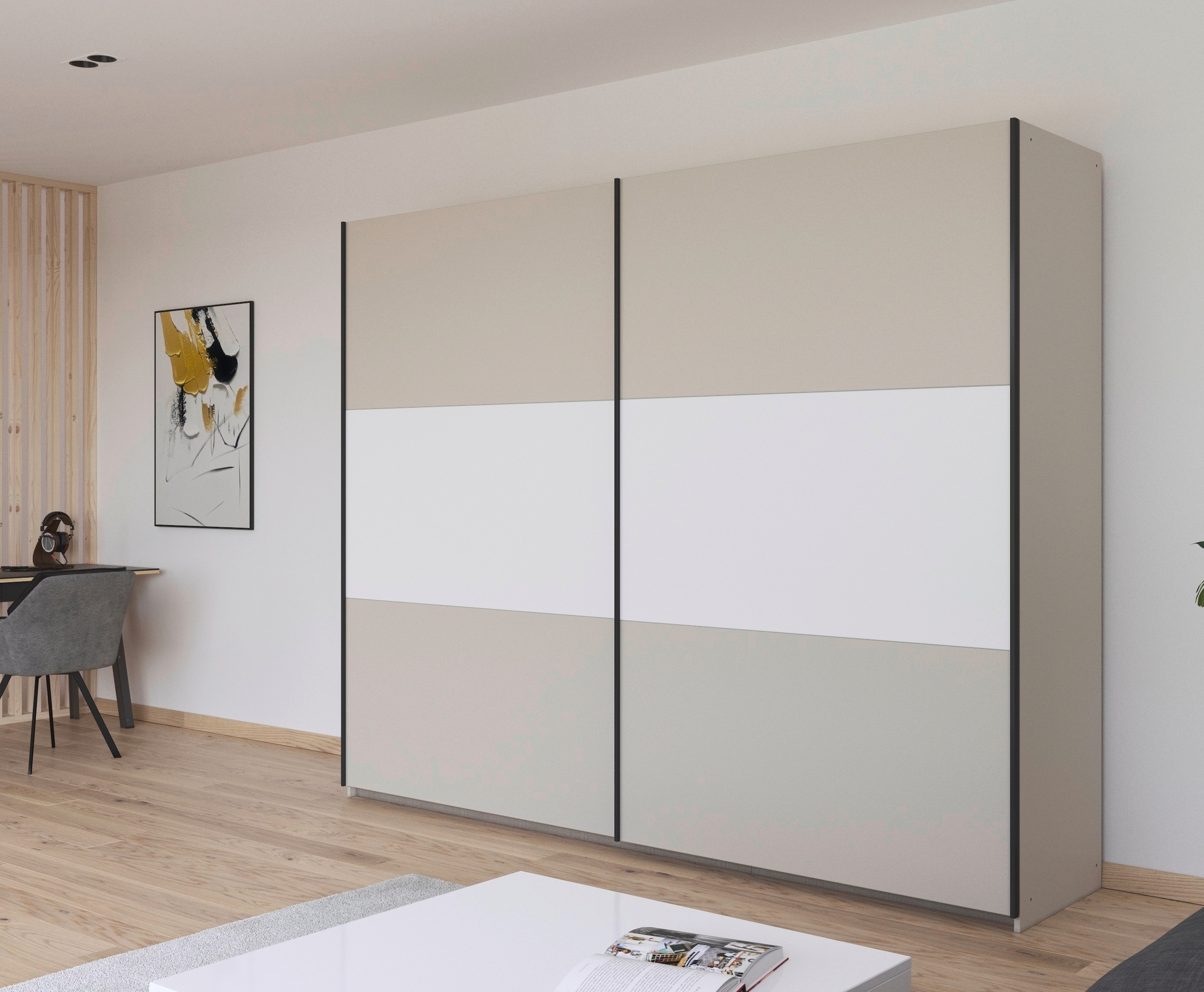 rauch Schwebetürenschrank »Kleiderschrank Schrank Garderobe Garderobenschrank Wäscheschrank NEO«, (in 3 verschiedenen Ausstattungen BASIC/CLASSIC/PREMIUM), mit großzügigem Stauraum und vielfältigen Farbkombinationen