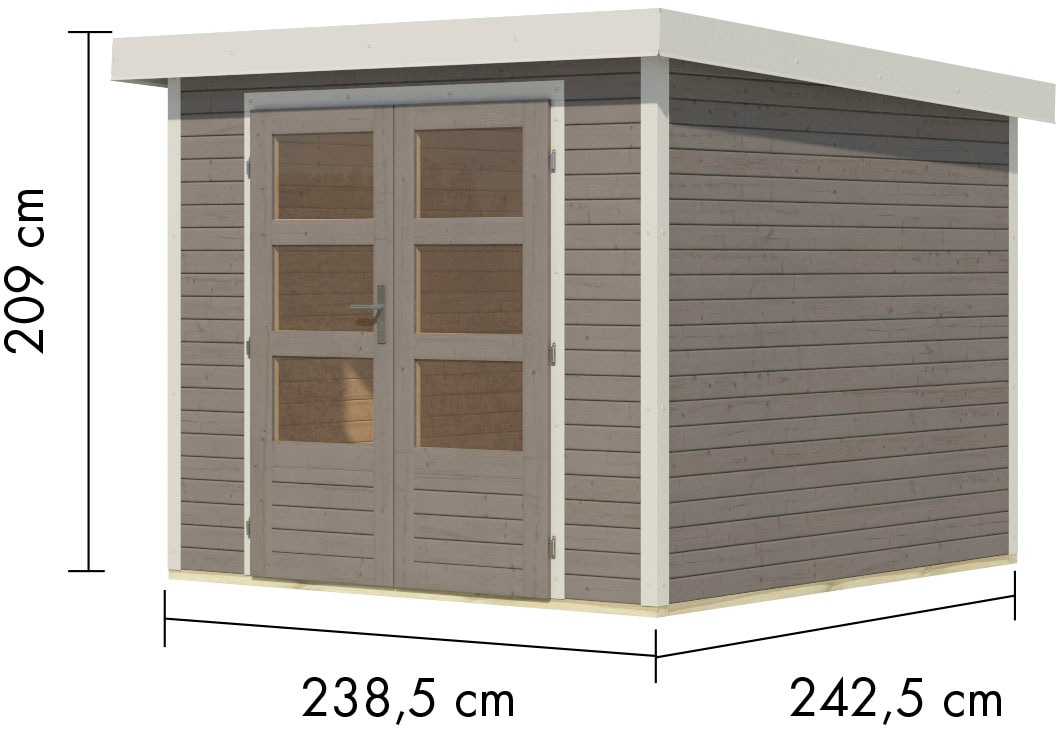 Karibu Gartenhaus »Jupiter 3,5 D«, in verschiedenen Farben