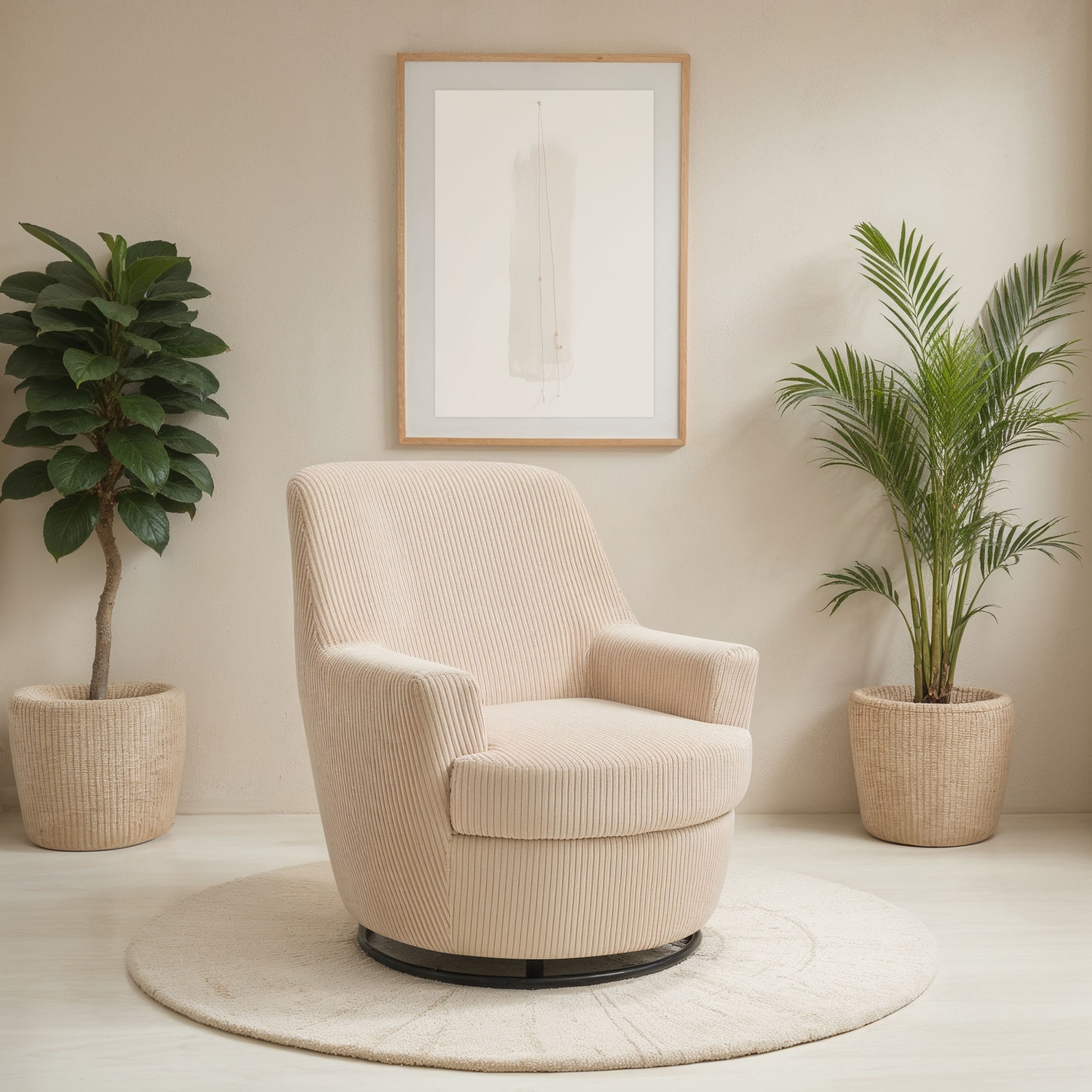 INOSIGN Drehsessel »HETTY, Drehsessel mit Wippfunktion, Lese-Sessel in Cord und Microfaser«, (1 St.), mit Federkern, auch im Set mit passendem Hocker