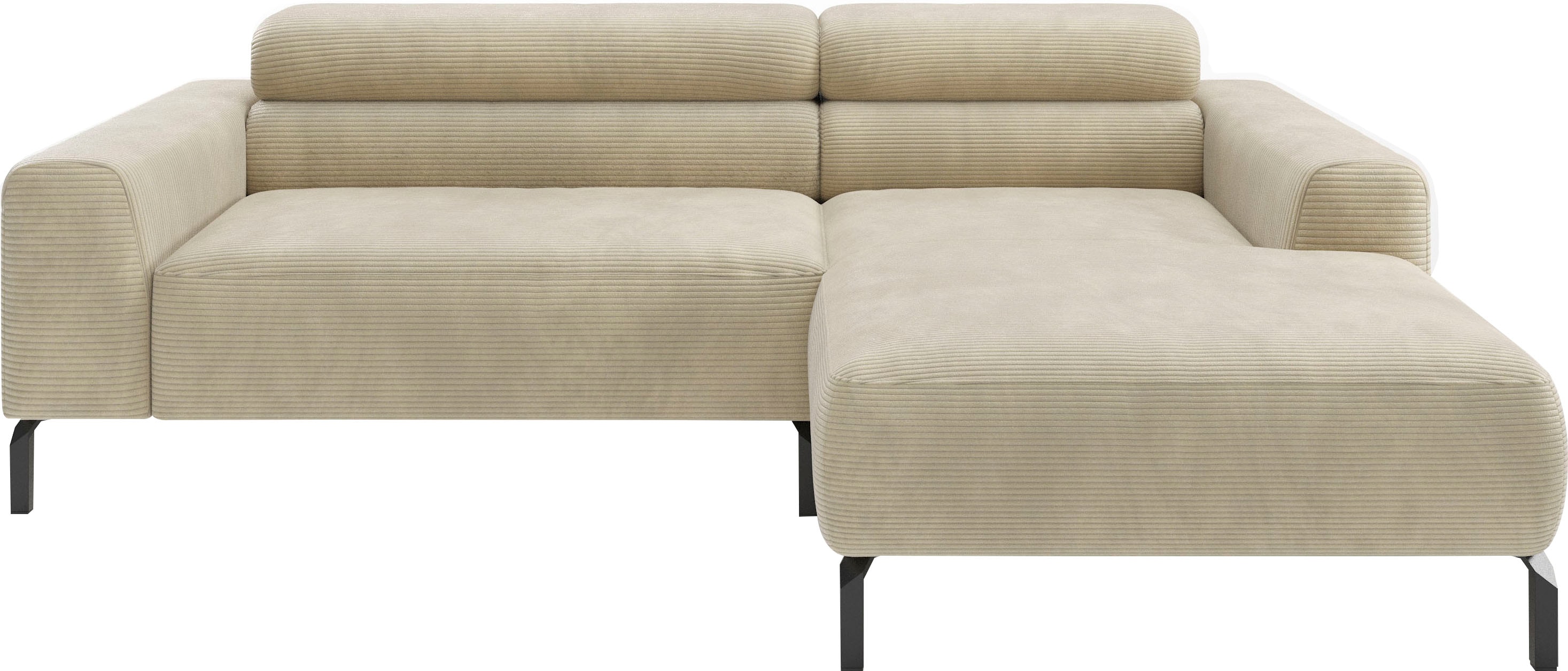 Home affaire Ecksofa "Ecksofa, L-Form, incl. Kopfteilverstellung, Breite 223 cm" wahlweise elektrische Sitztiefenverstellung
