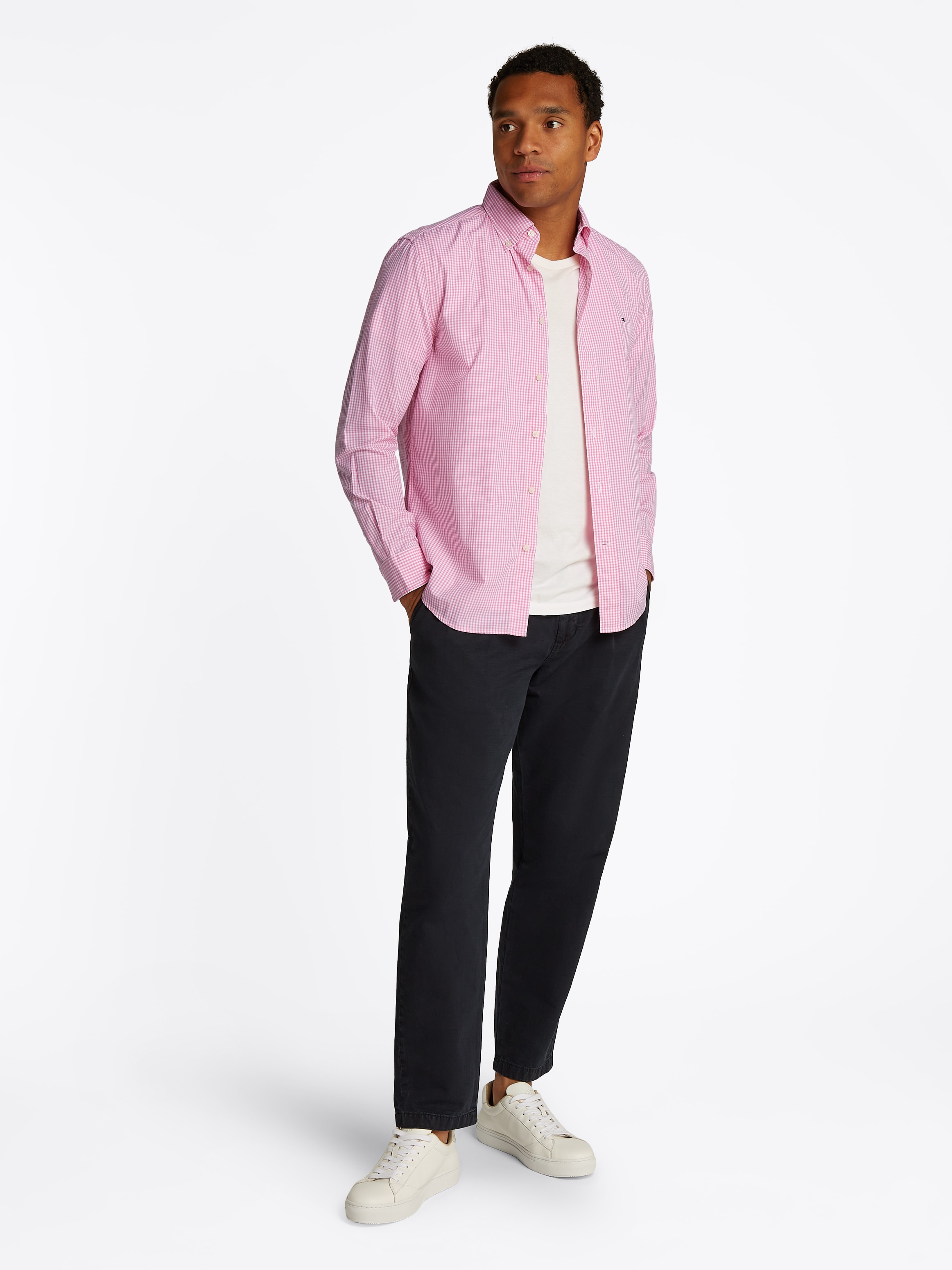 Tommy Hilfiger Businesshemd »FLEX POPLIN GINGHAM RF SHIRT«, mit Karomuster