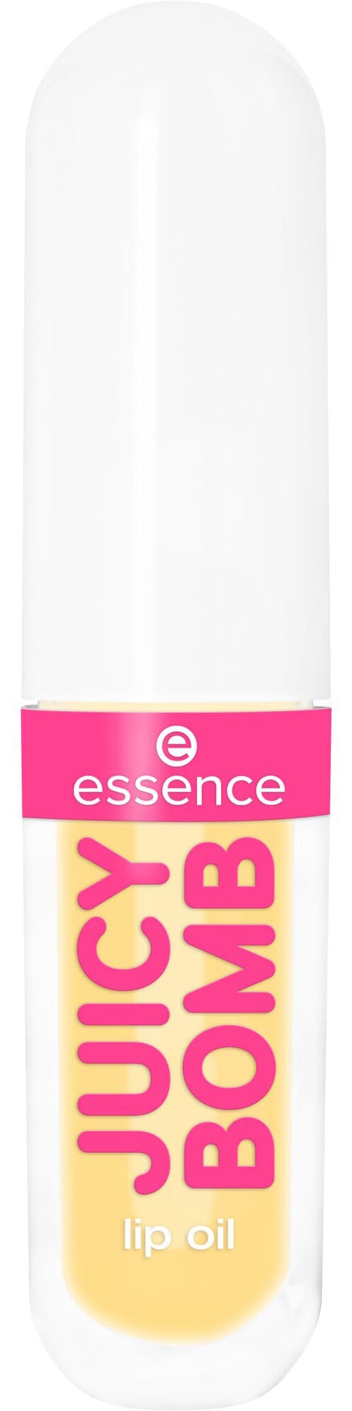 Essence Lipgloss »JUICY BOMB PARTY lip oil«, (Set, 4 tlg.), Pflegende Ölformel, nicht-klebendes, glänzendes Finish, Apfelduft.