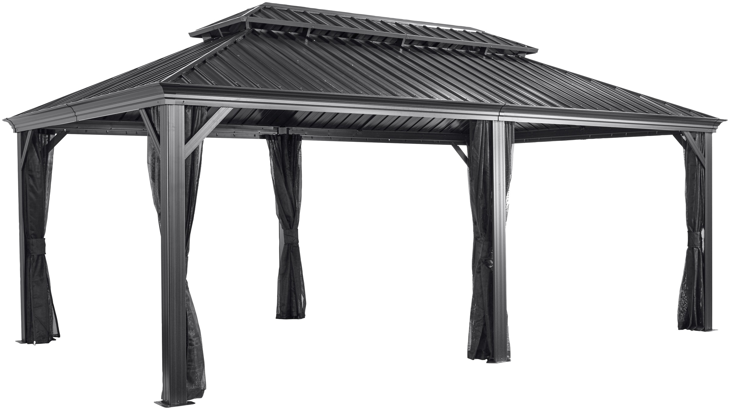 Sojag Pavillon "Gazebo Messina" BxT: 363x598 cm, mit 6 Moskitonetzen günstig online kaufen