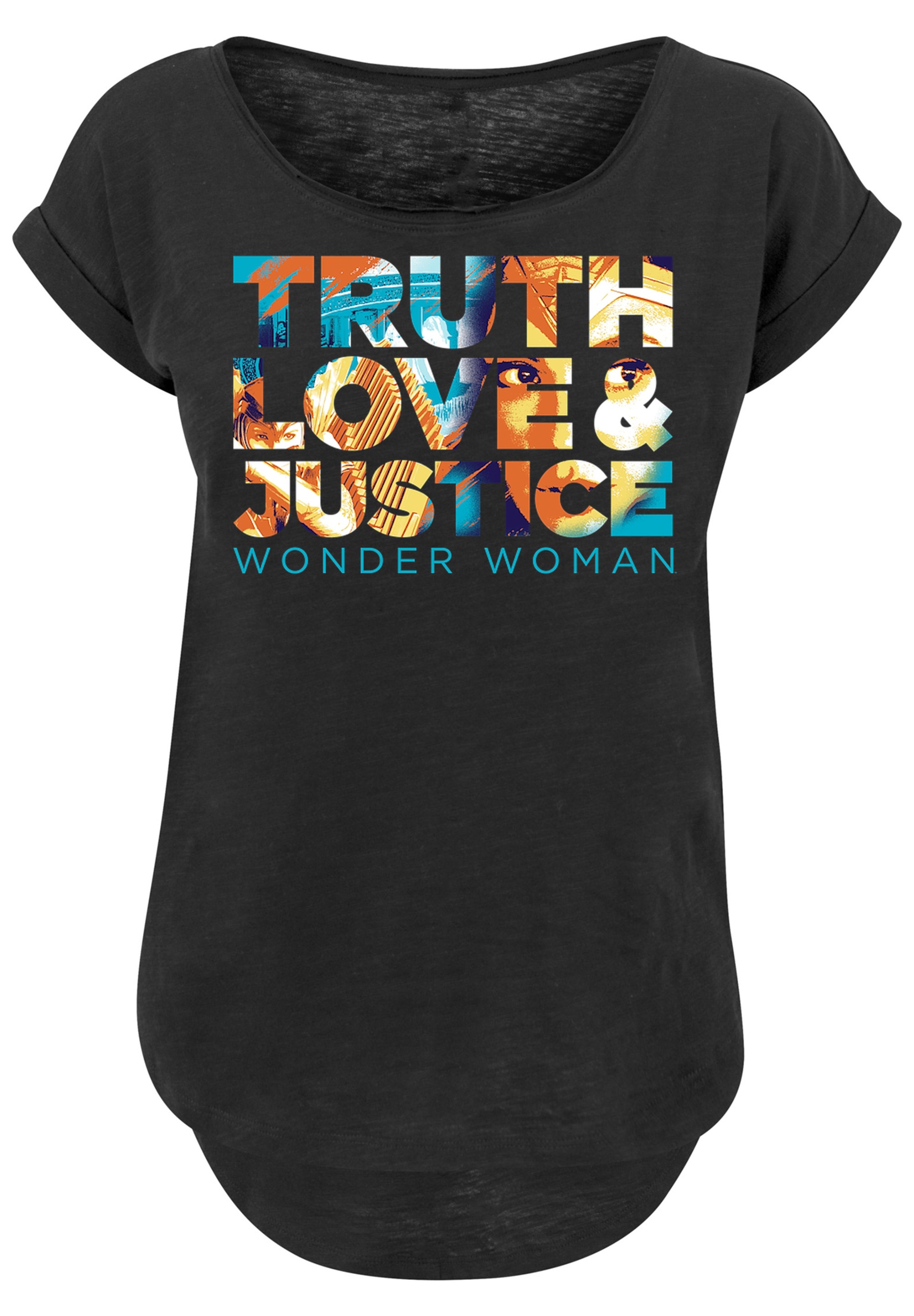 F4NT4STIC T-Shirt »DC Comics Wonder Woman Diana Truth Love Justice«, Print