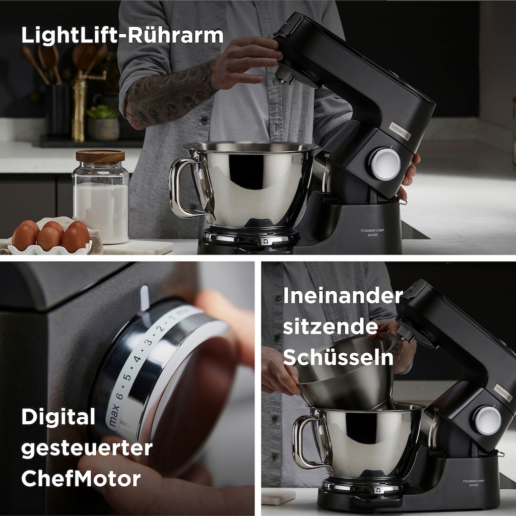 KENWOOD Küchenmaschine »Titanium Chef Baker KVC85.004BK«