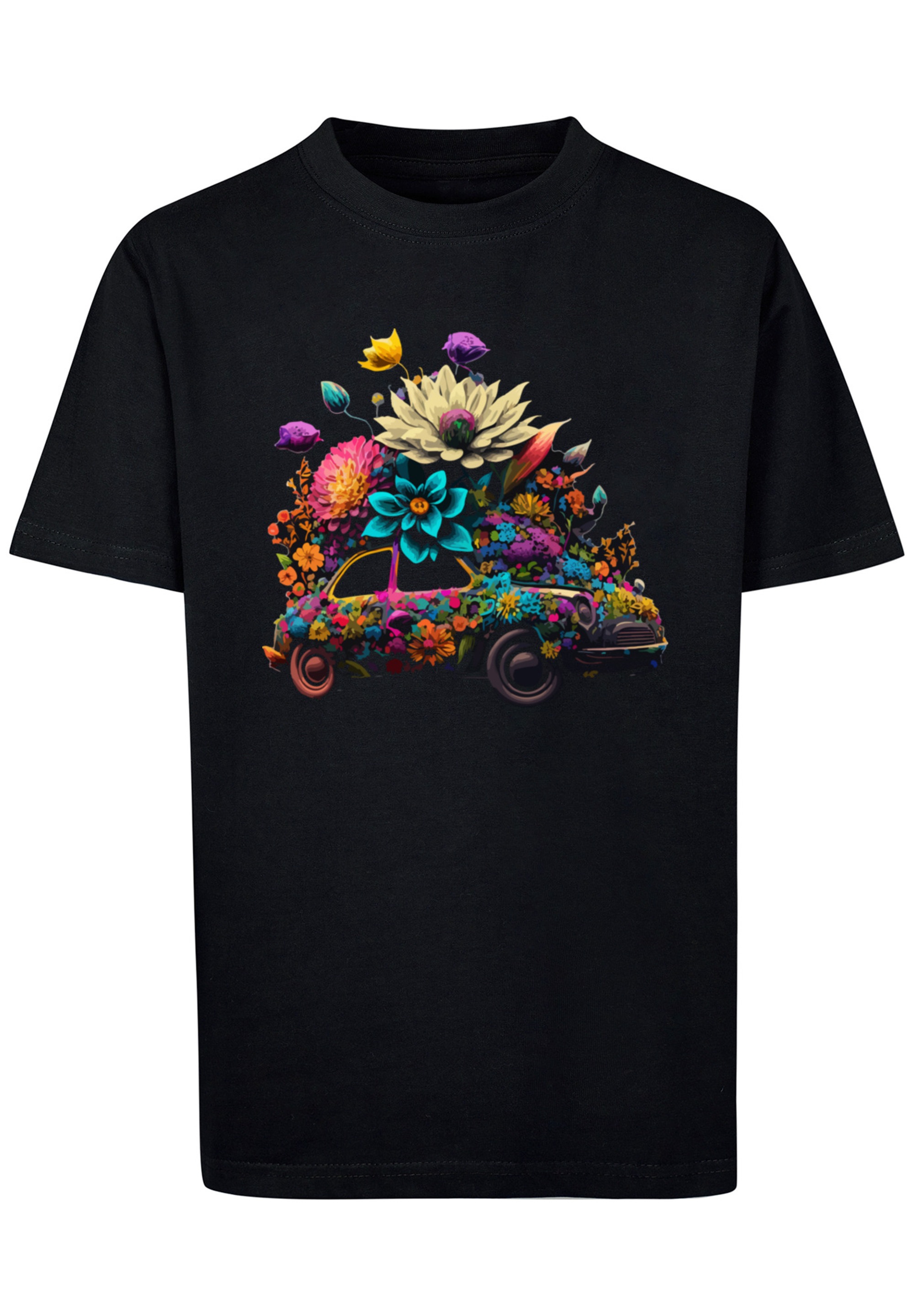 »Blumen Tee«, Unisex T-Shirt Auto | Friday Print Black F4NT4STIC BAUR