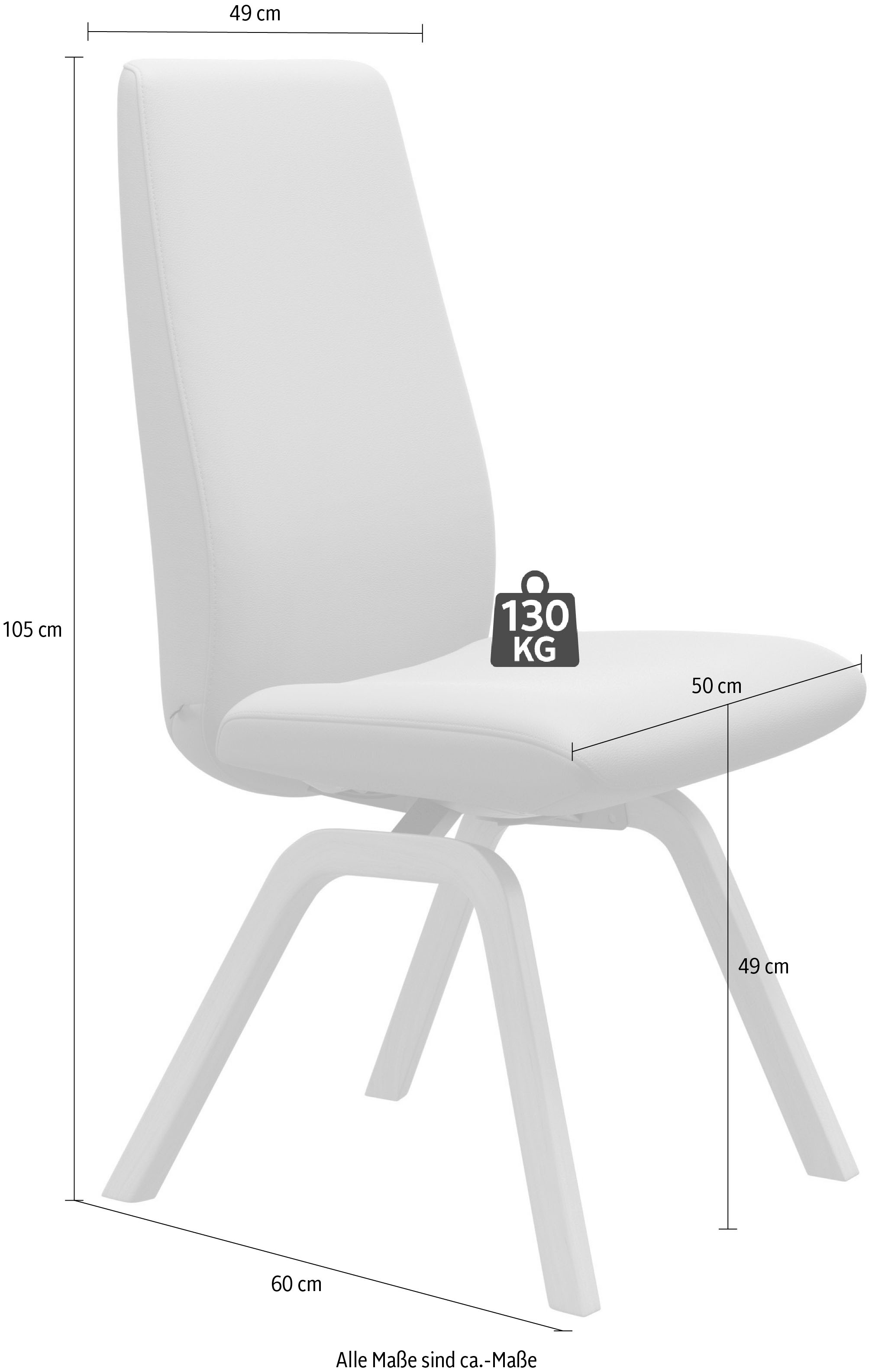 Stressless® Polsterstuhl »Laurel«, Microfaser DINAMICA, High Back, Größe L, mit schräggestellten Beinen in Eiche natur