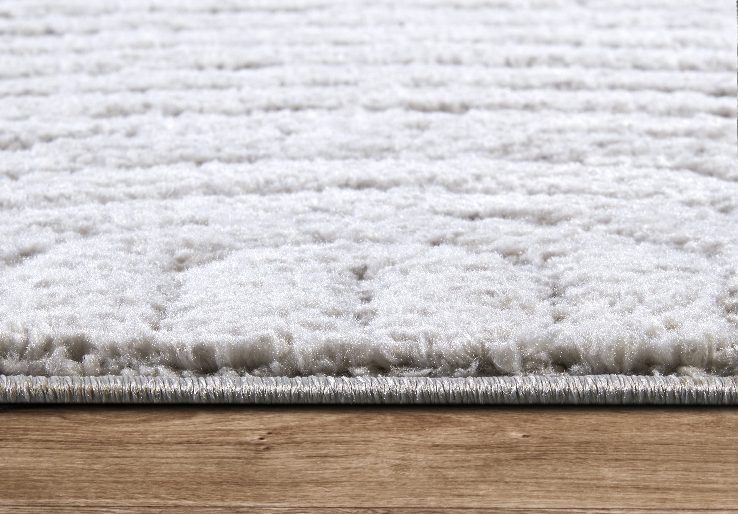 ELLE DECORATION Designteppich »Cosy Panglao, auch als Rundteppich erhältlich«, rechteckig, 14 mm Höhe, uni Kurzflor, Hoch Tief Struktur, modern, Skandi, Boho, Wohnzimmer