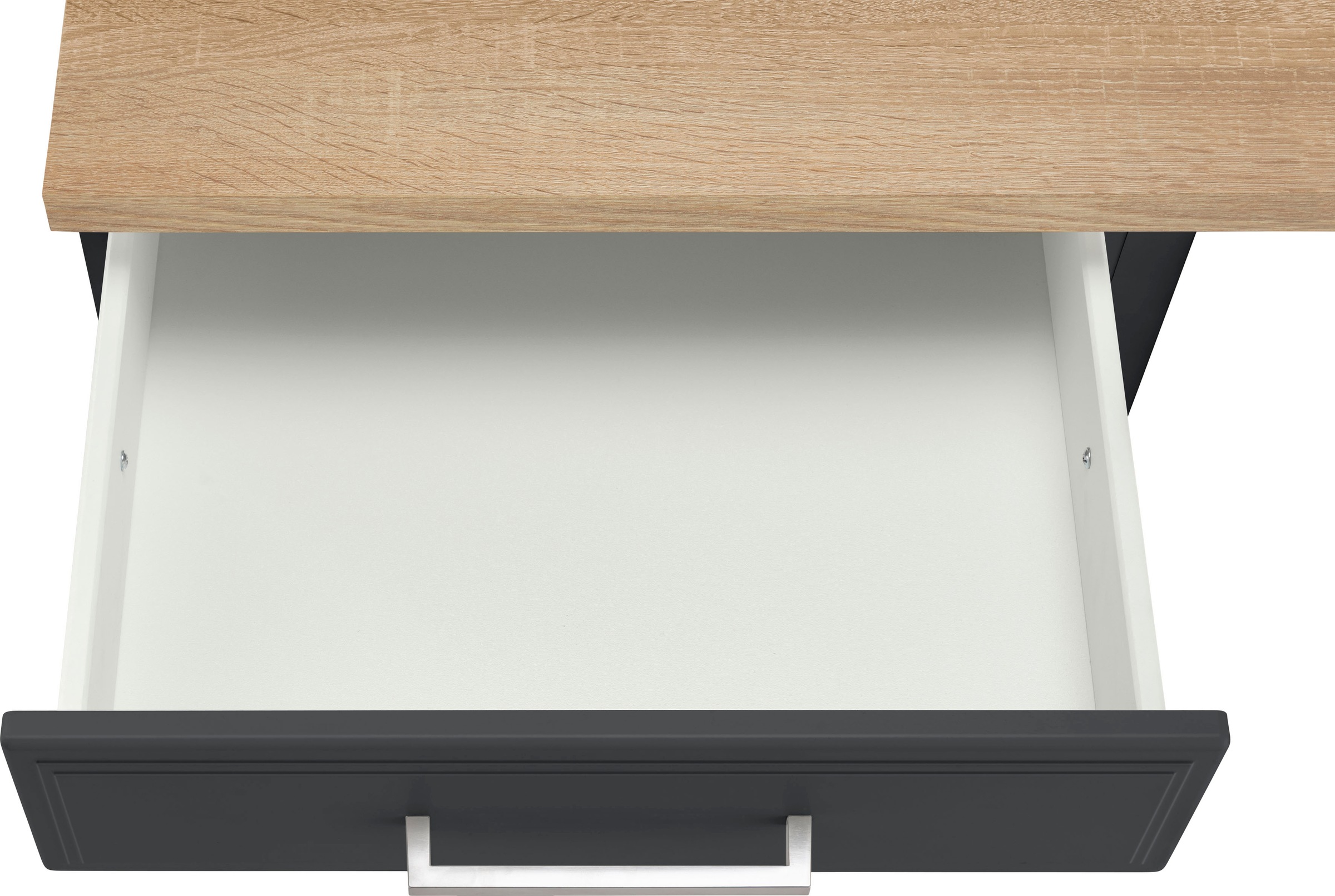 KOCHSTATION Winkelküche »KS-Stockholm« Stellbreite 220/280 cm, mit hochwertigen MDF Fronten im Landhaus-Stil