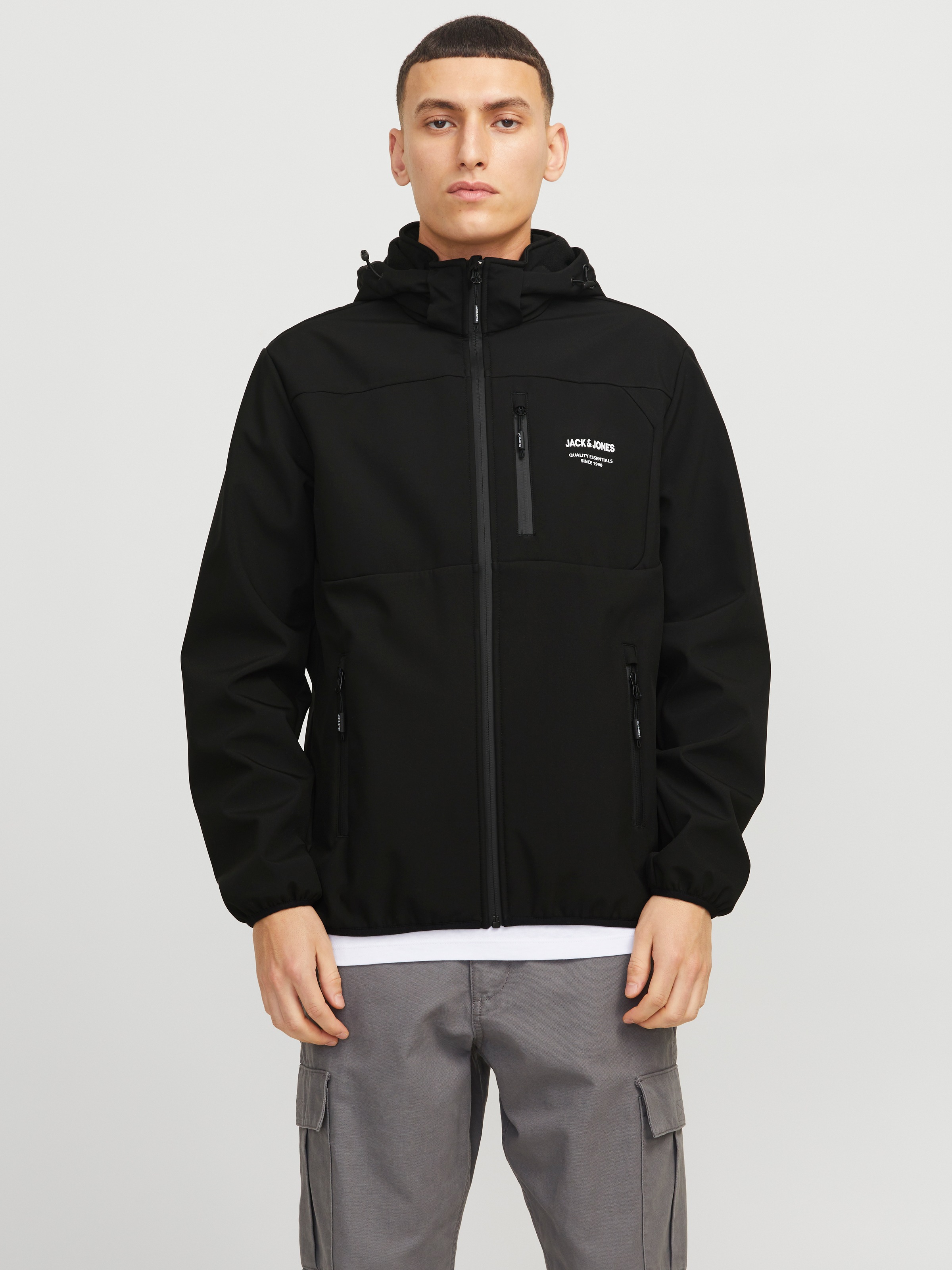 Jack & Jones Softshelljacke "JJTHEO SOFTSHELL JACKET", mit Kapuze