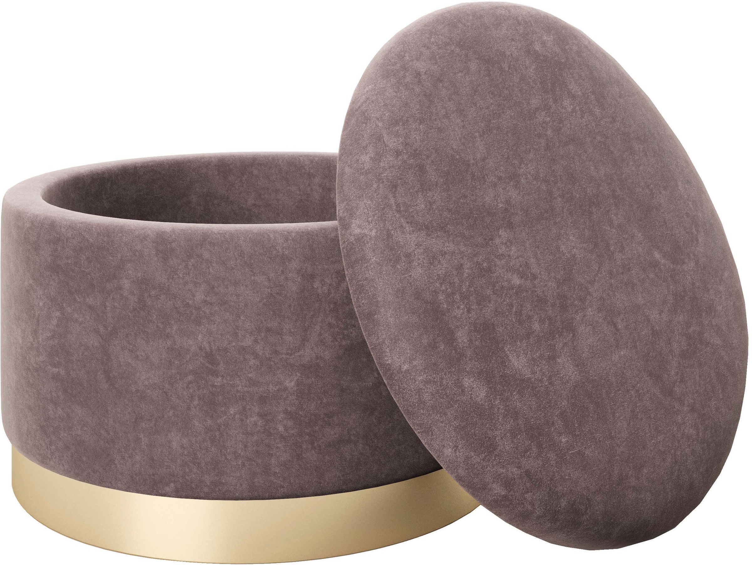 PLAYBOY Pouf "SUE" Abnehmbarer Deckel, innen Stauraum für Decken, Kissen un günstig online kaufen