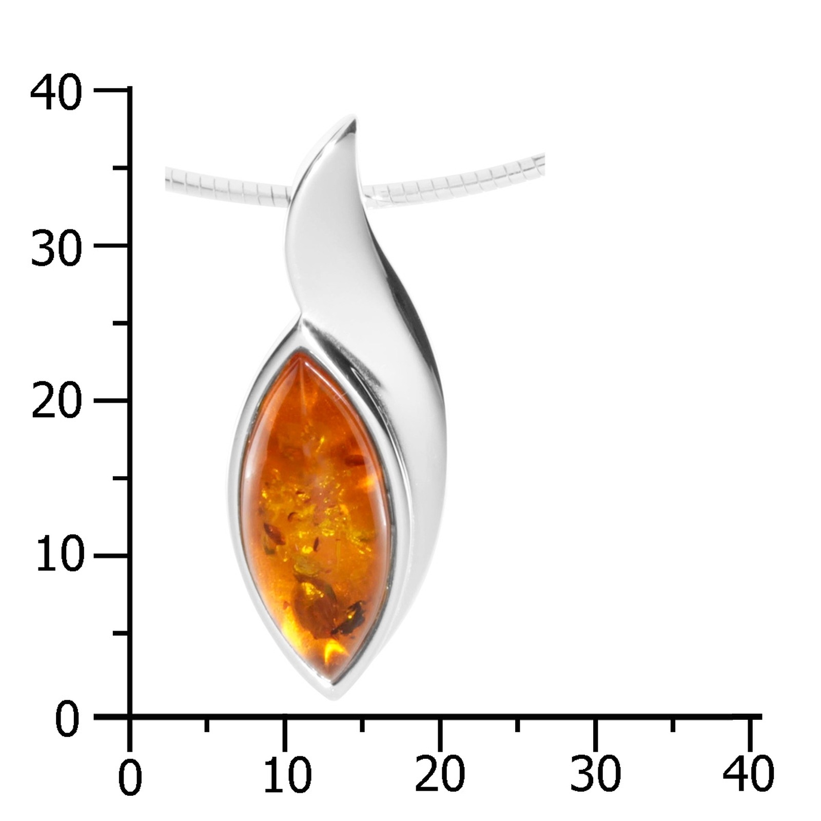 OSTSEE-SCHMUCK Kette mit Anhänger »- Gleiter-Ranva - Silber 925/000 - Bernstein«