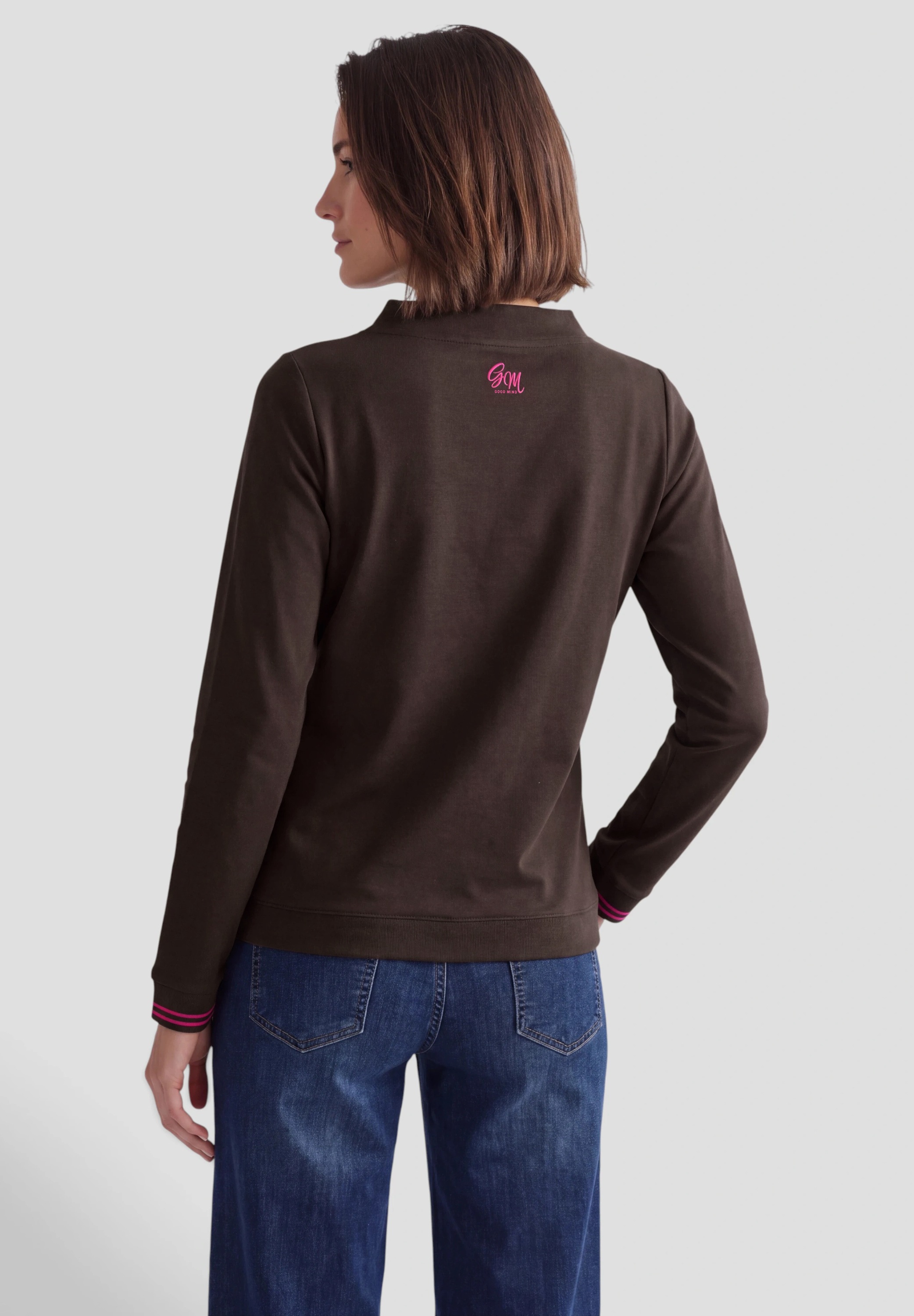 Cecil Langarmshirt mit Stehkragen