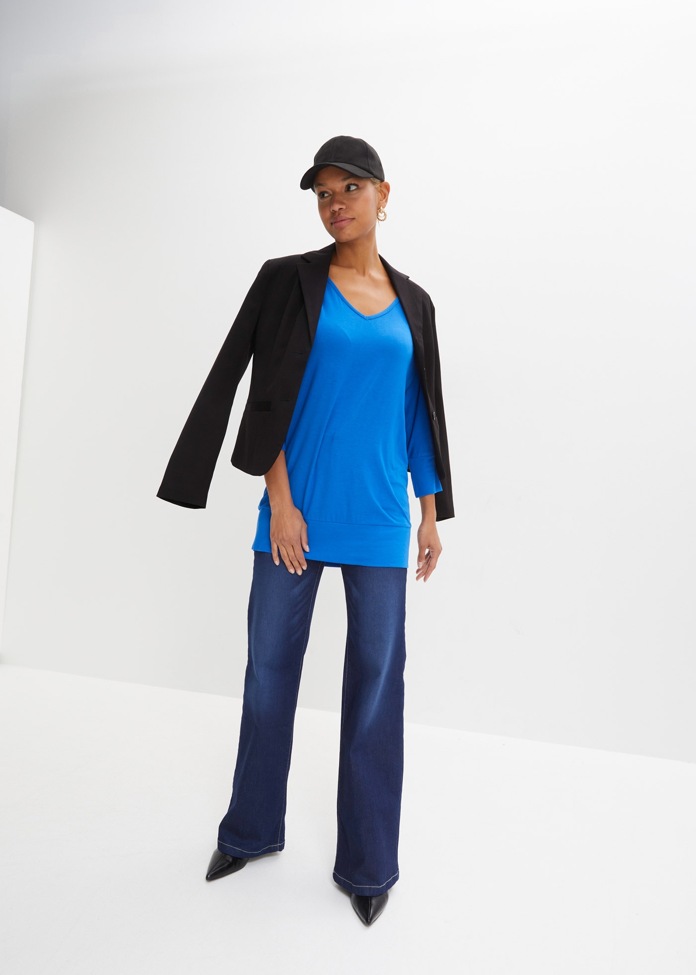 bonprix Oversize-Shirt »Oversized-Shirt aus fließender Viskose« Oversized-Shirt aus fließender Viskose