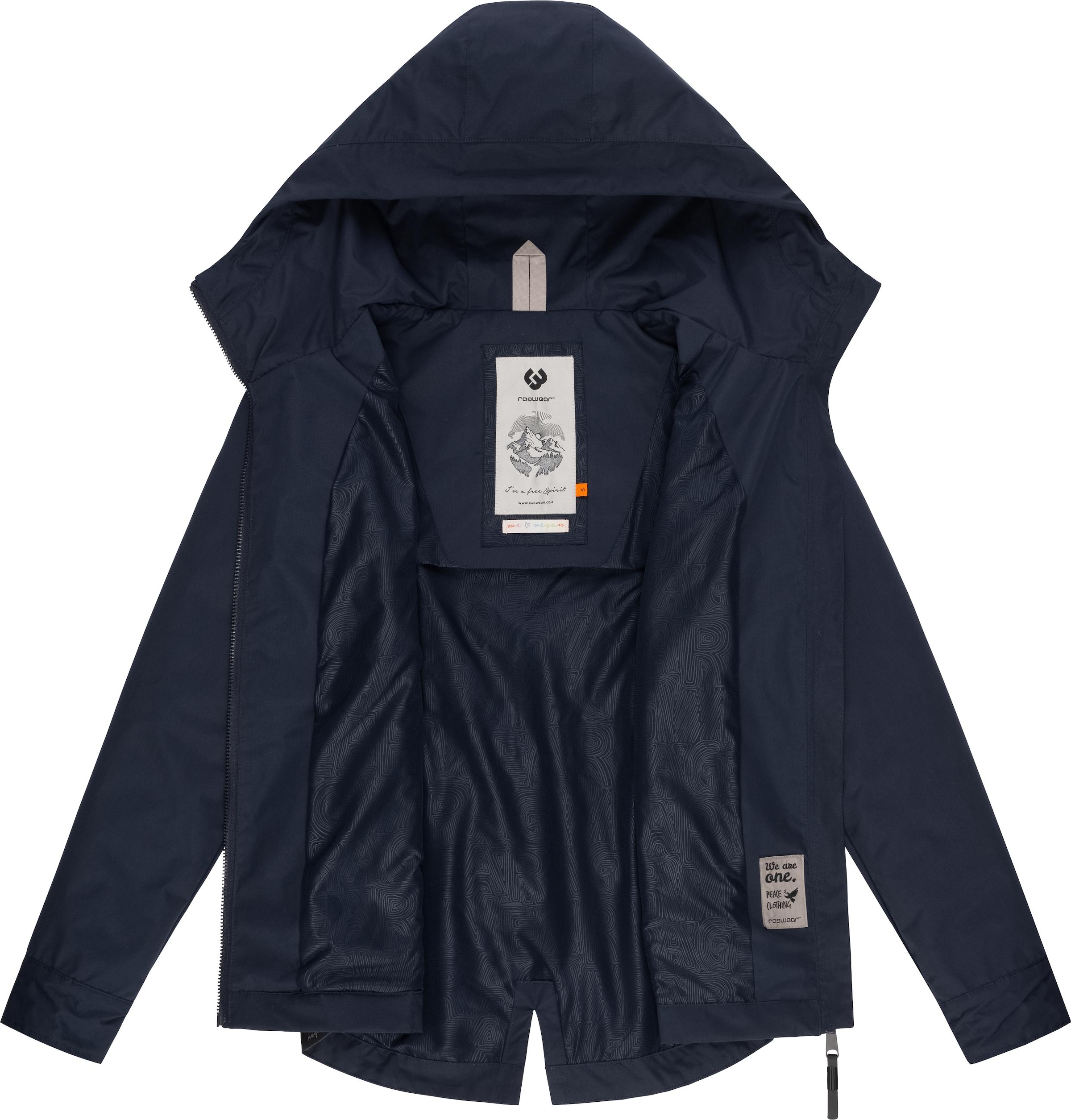 Ragwear Outdoorjacke »Monade Übergang«, mit Kapuze, stylische Übergangsjacke mit großer Kapuze