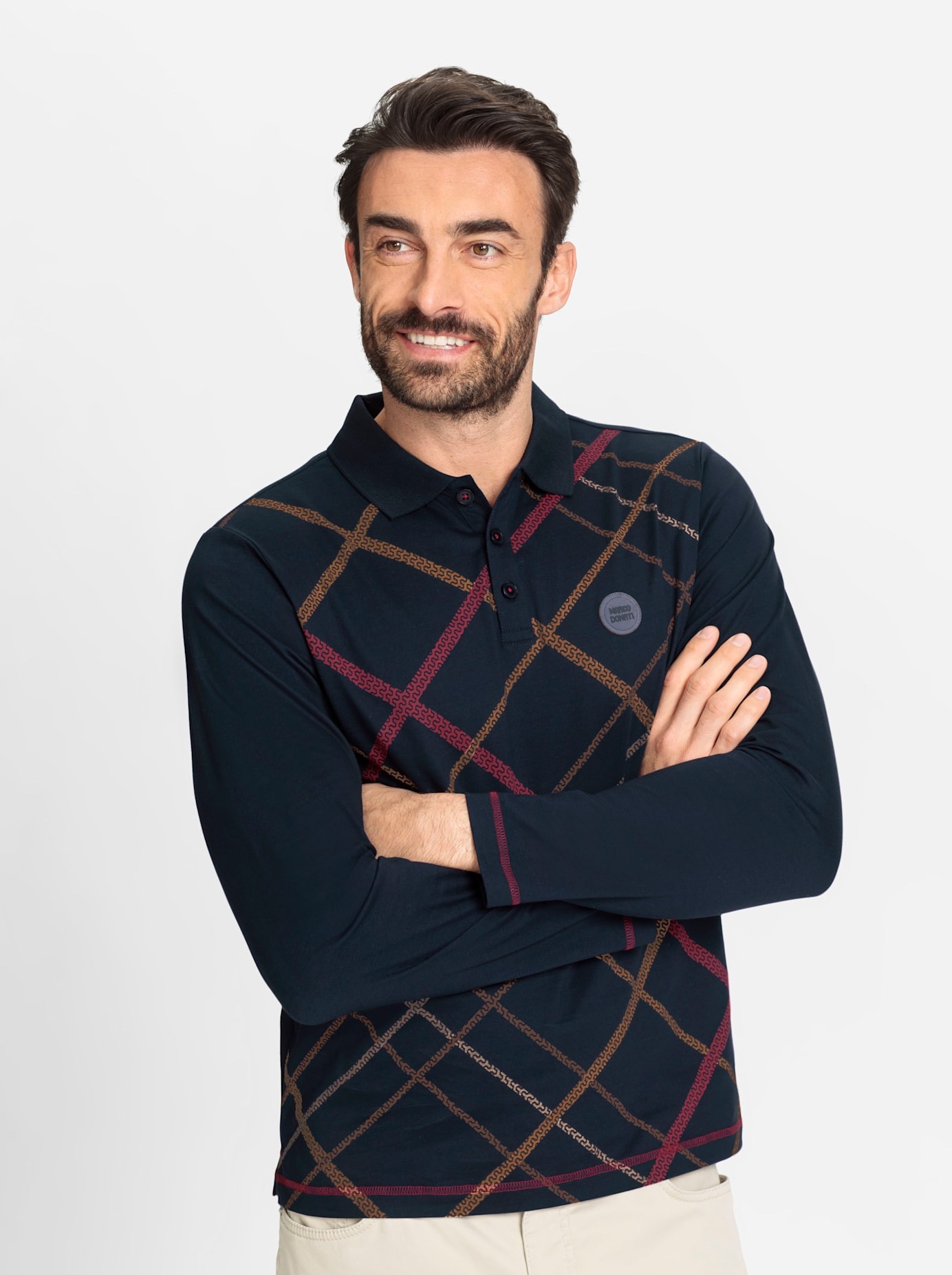 Marco Donati Poloshirt "Langarm-Poloshirt", 1 Stk. günstig online kaufen